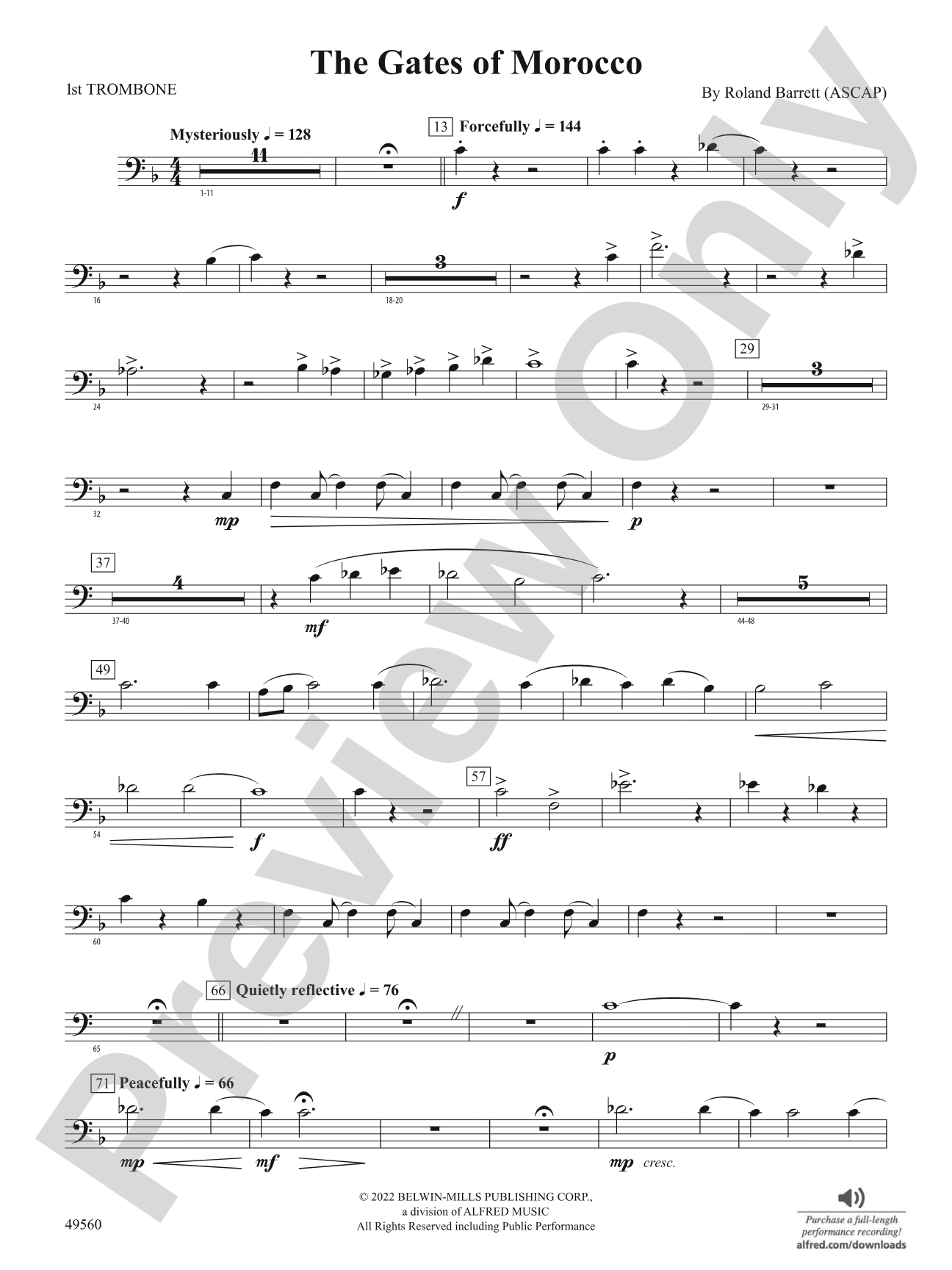 The Gates of Morocco: 1st Trombone
