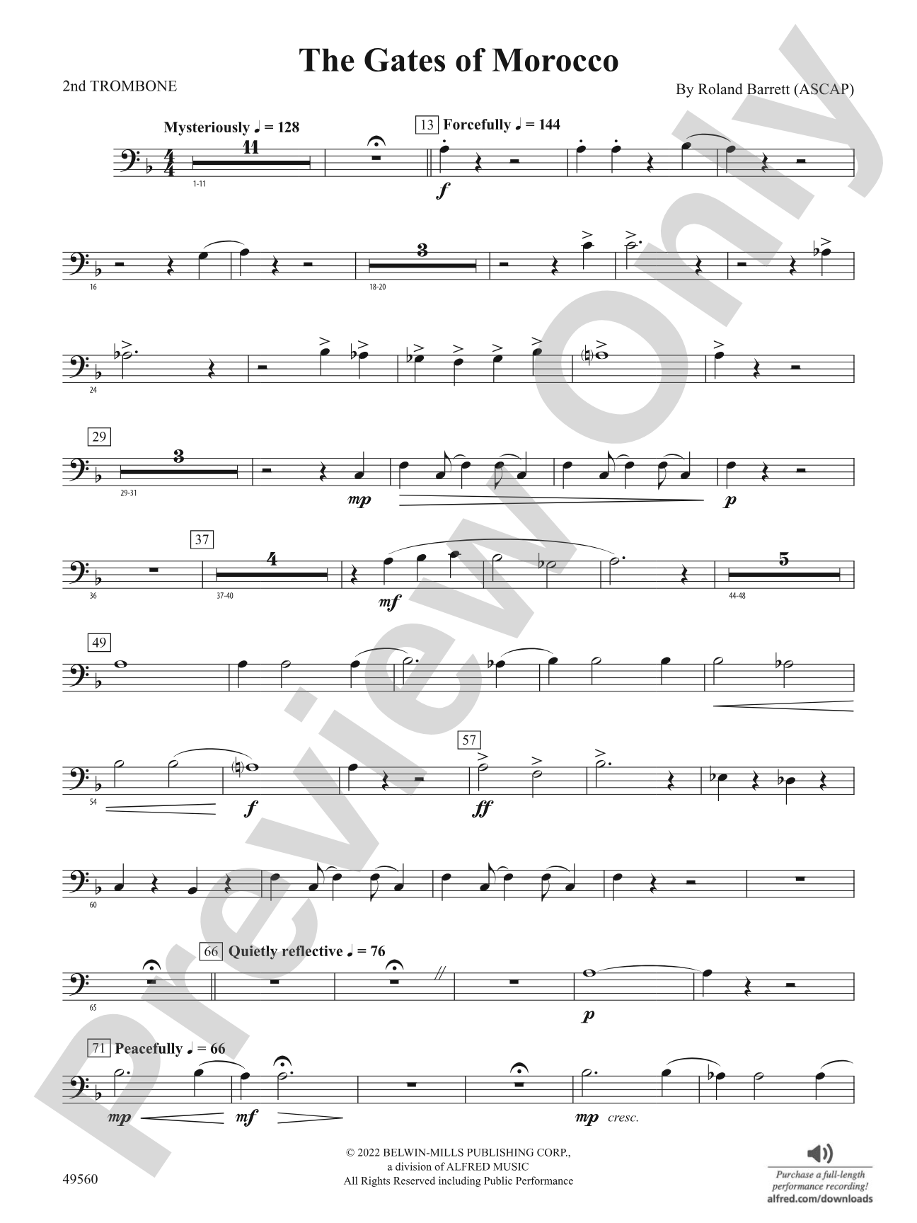 The Gates of Morocco: 2nd Trombone