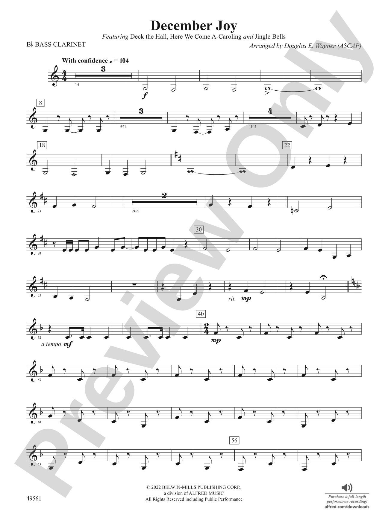 December Joy: B-flat Bass Clarinet