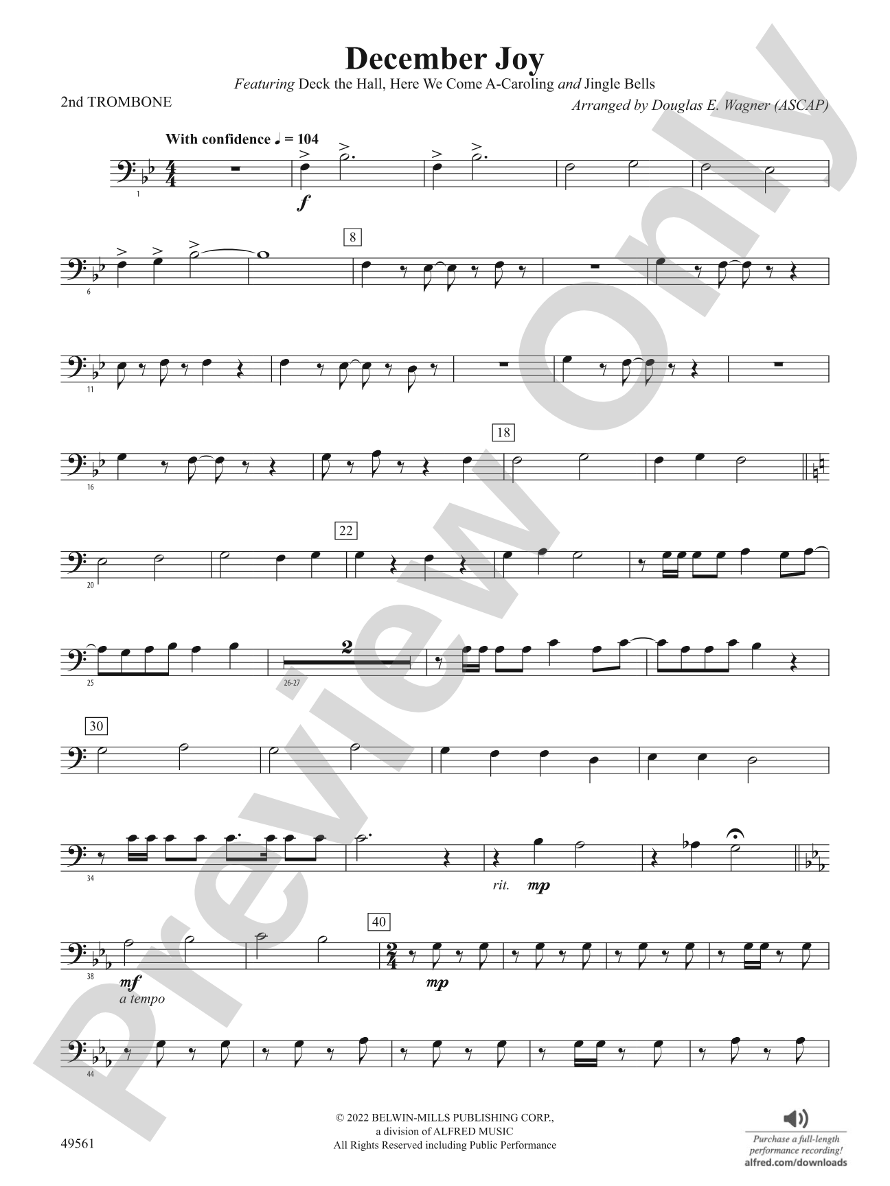 December Joy: 2nd Trombone
