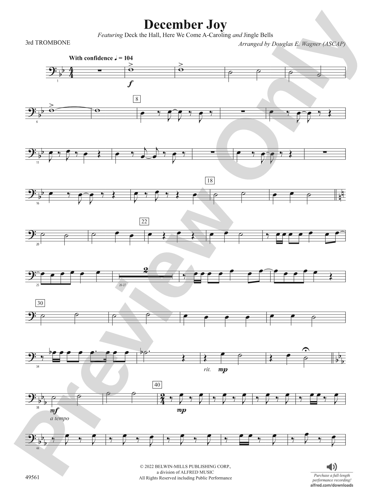 December Joy: 3rd Trombone