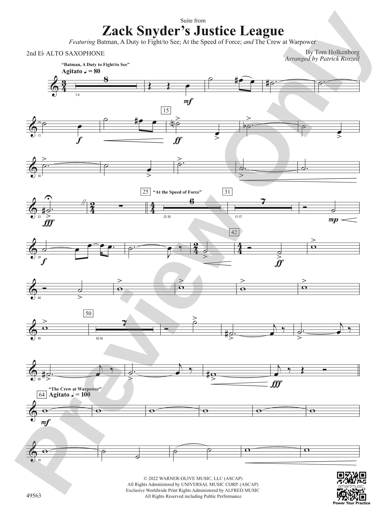 Suite from Zack Snyder's Justice League: 2nd E-flat Alto Saxophone