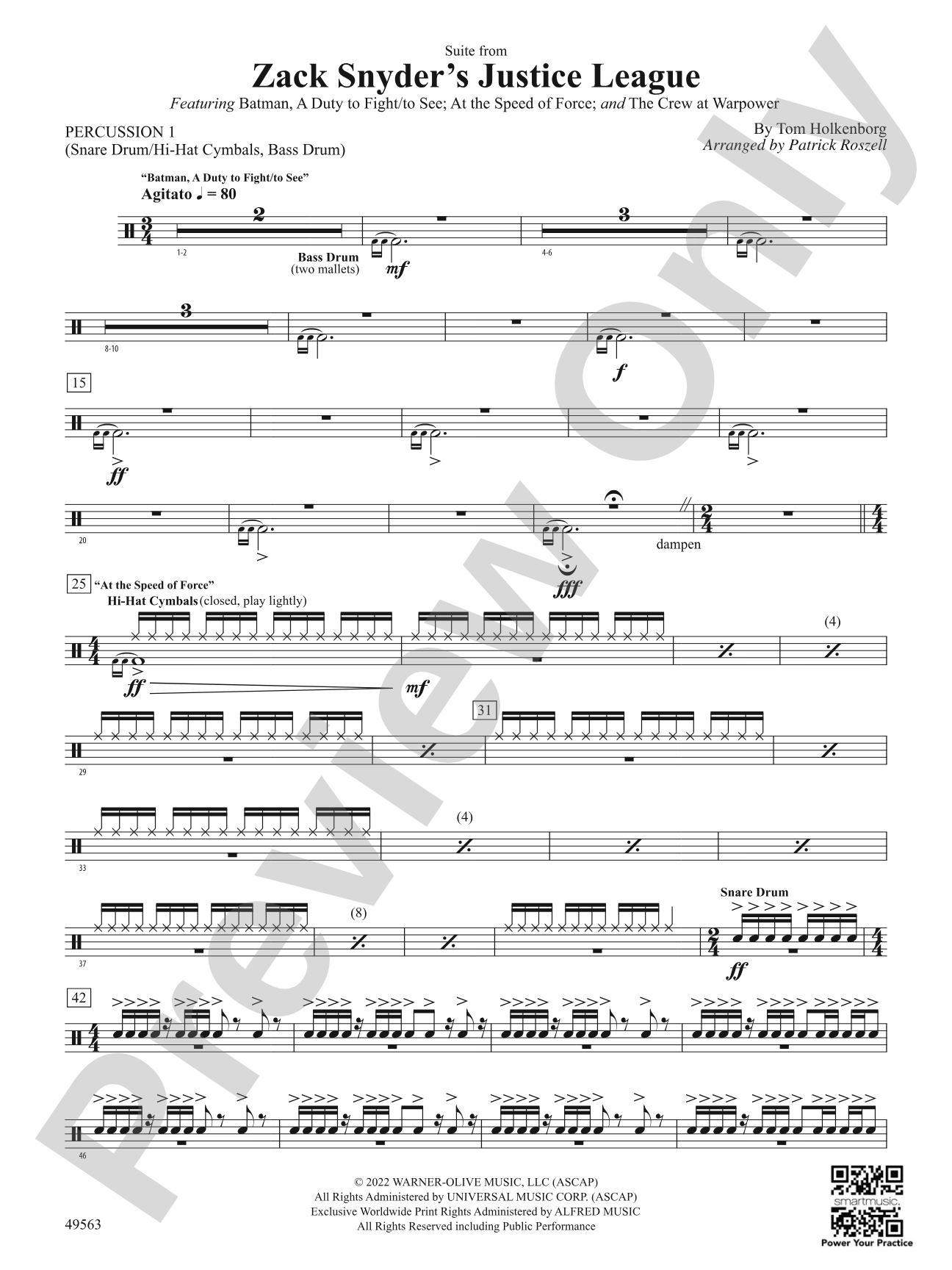 Suite from Zack Snyder's Justice League: 1st Percussion