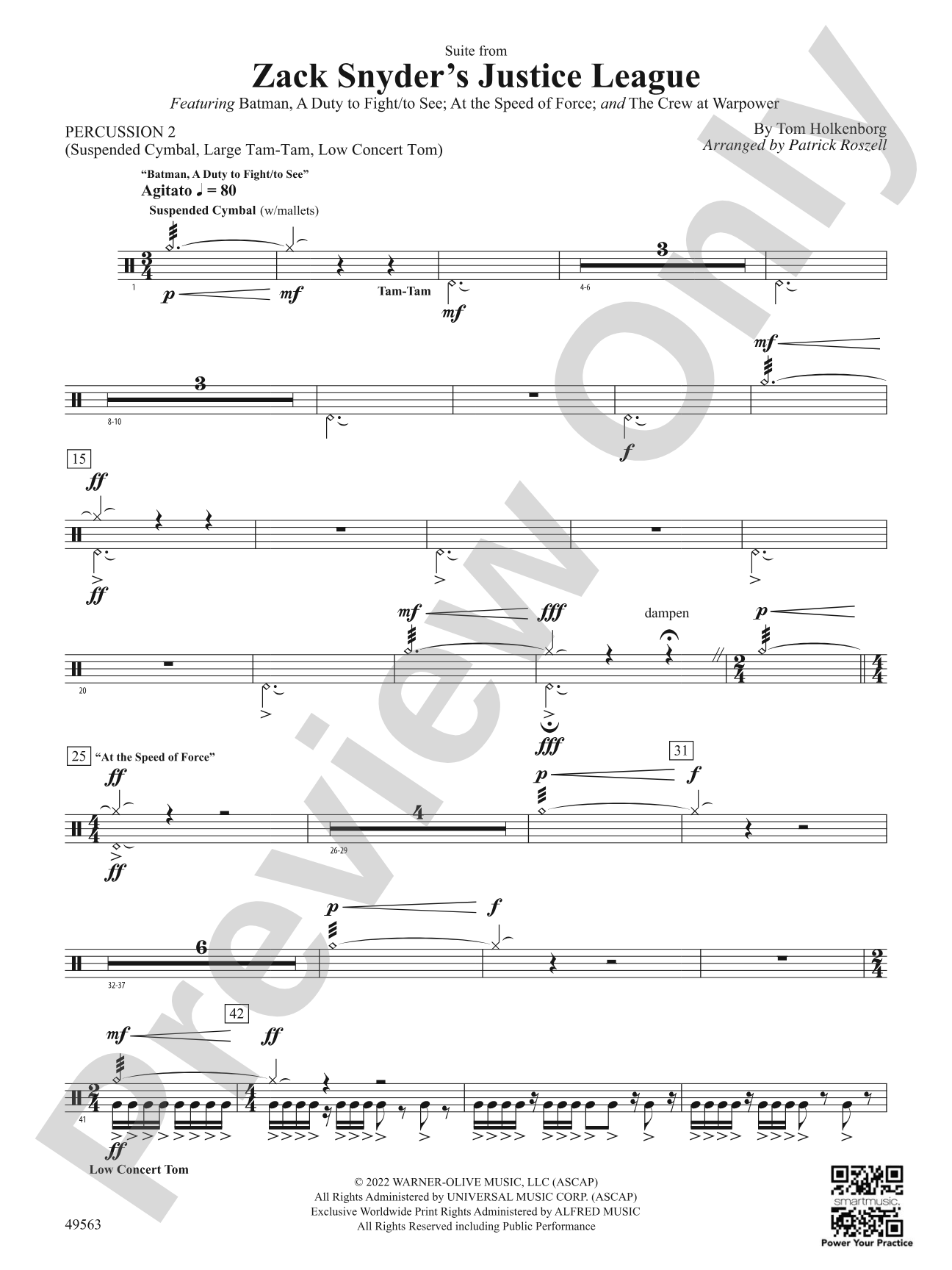 Suite from Zack Snyder's Justice League: 2nd Percussion