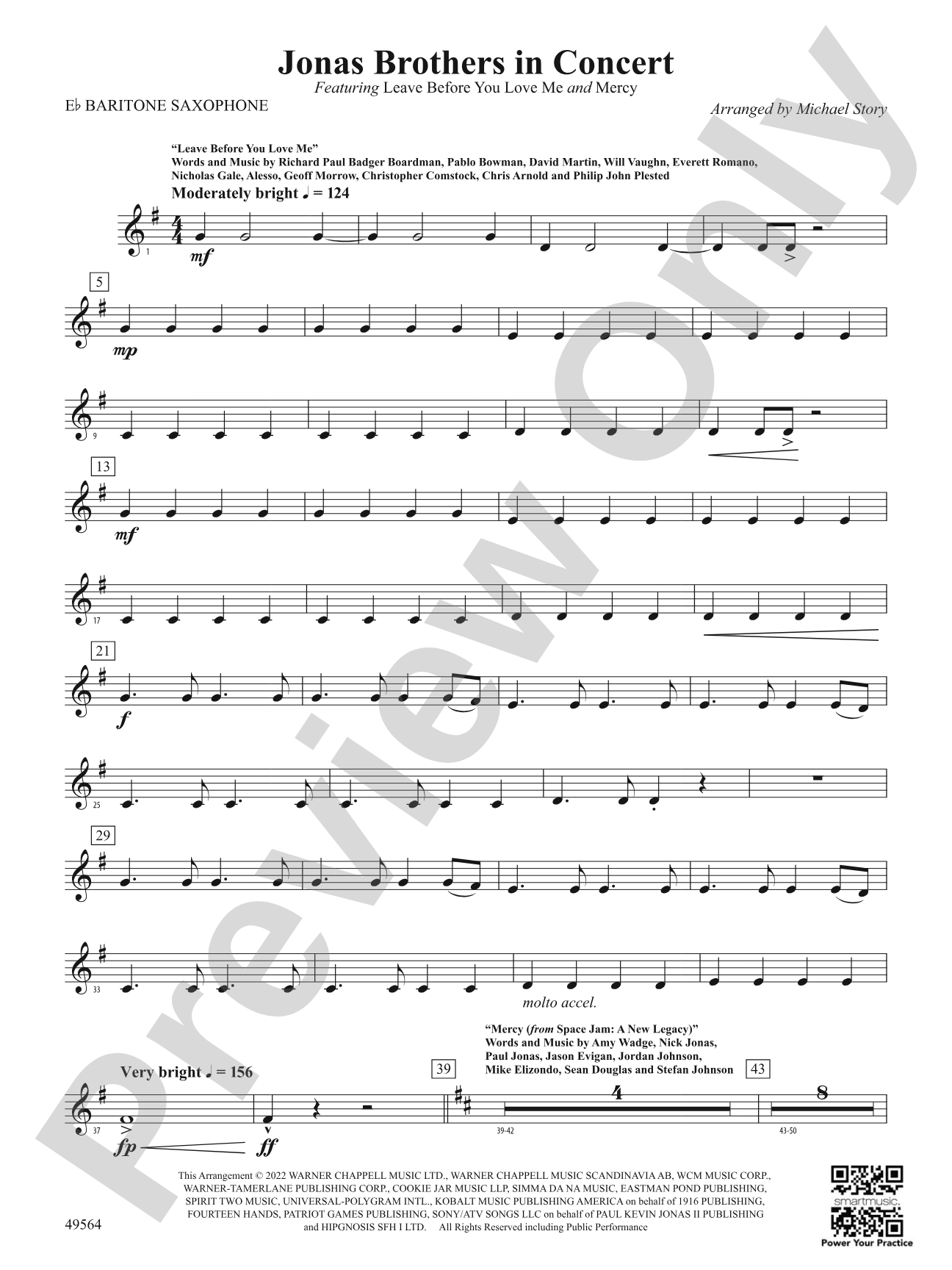 Jonas Brothers in Concert: E-flat Baritone Saxophone