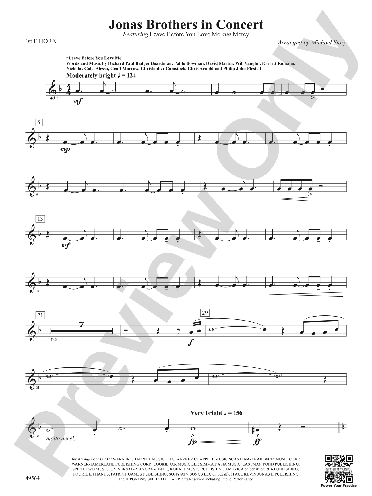 Jonas Brothers in Concert: 1st F Horn