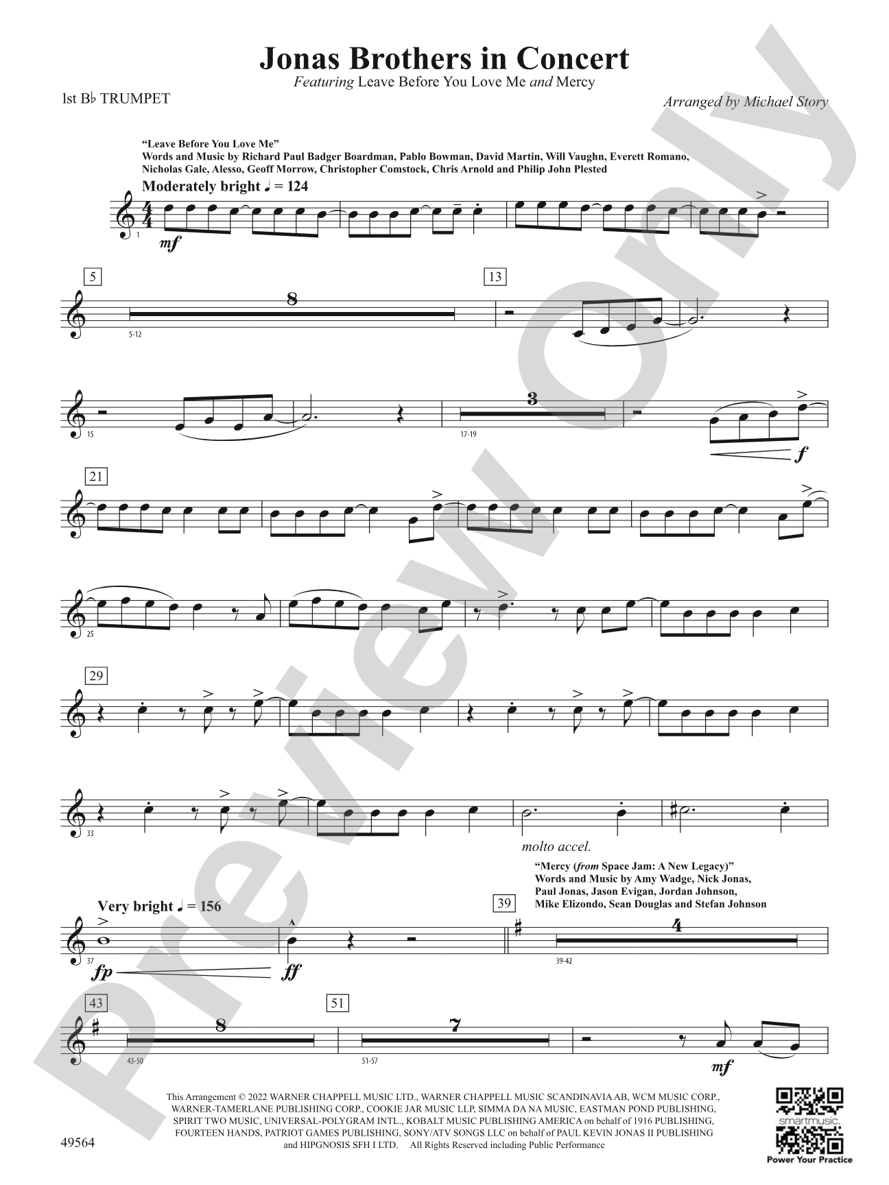 Jonas Brothers in Concert: 1st B-flat Trumpet
