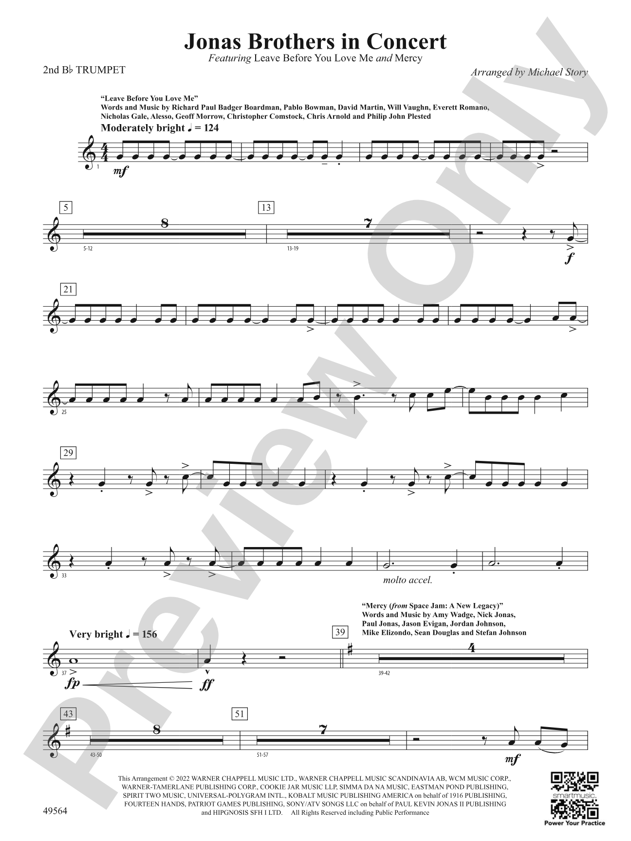 Jonas Brothers in Concert: 2nd B-flat Trumpet