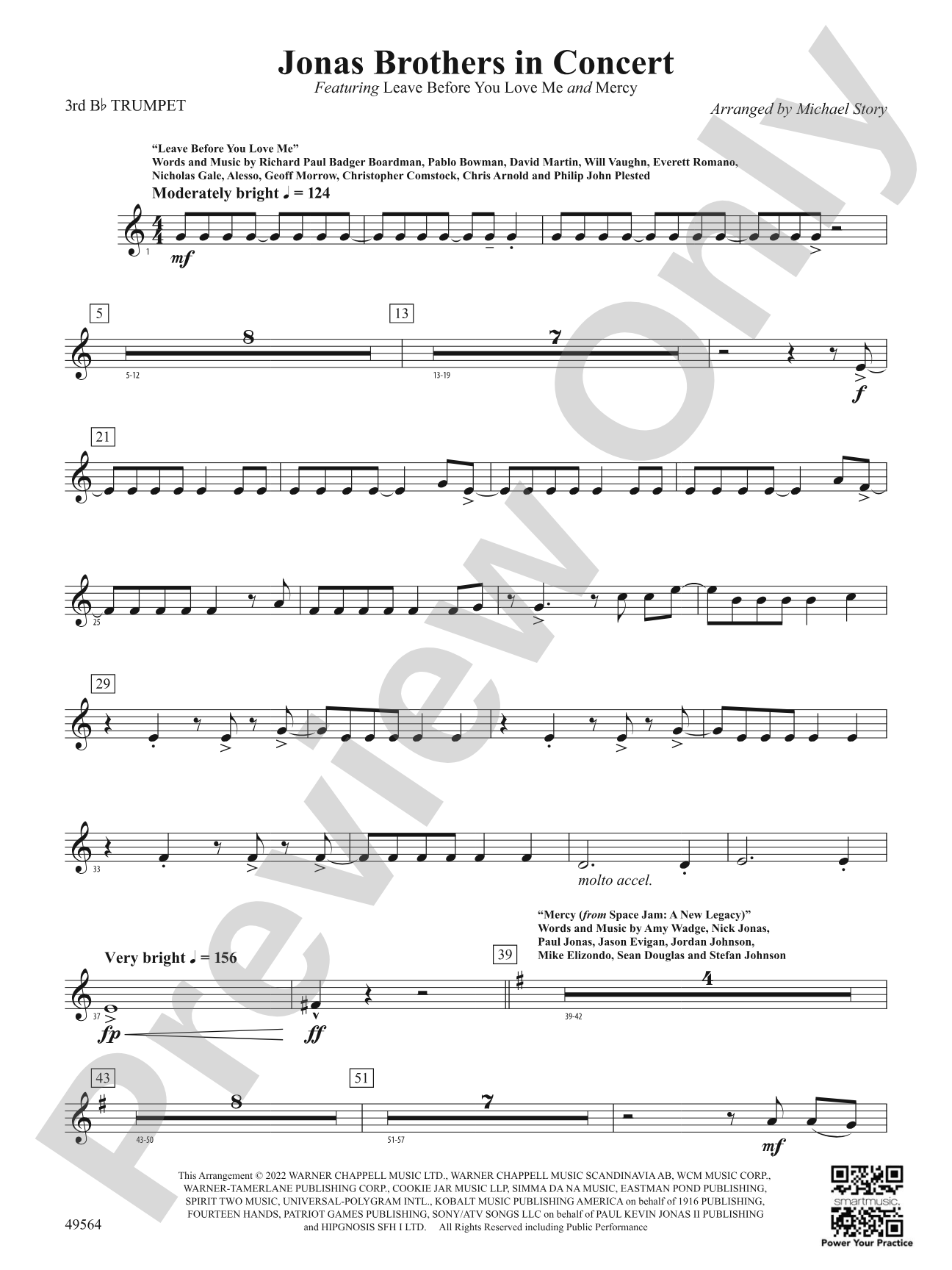 Jonas Brothers in Concert: 3rd B-flat Trumpet