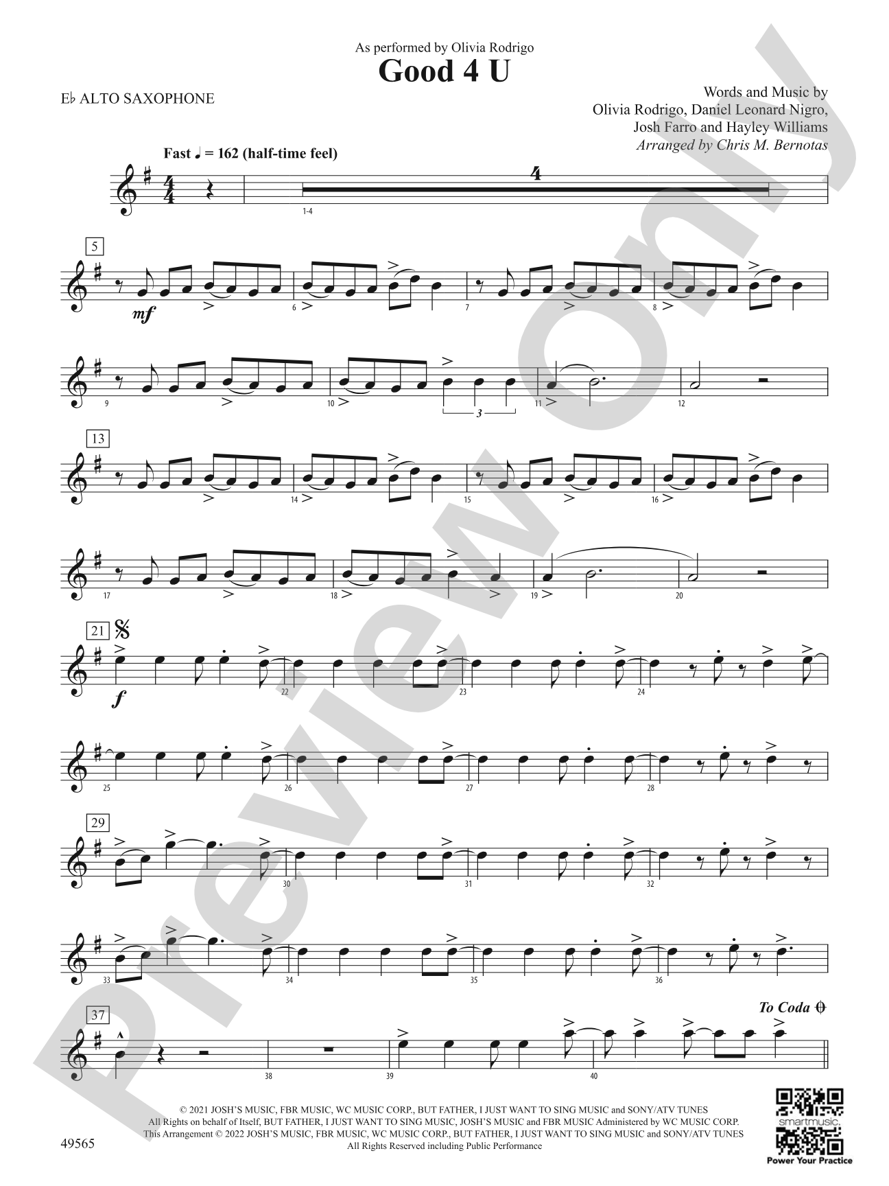 Good 4 U: E-flat Alto Saxophone