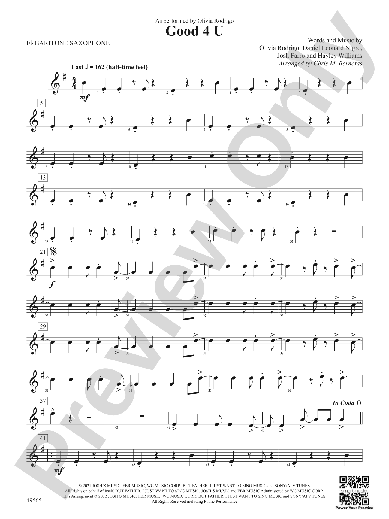 Good 4 U: E-flat Baritone Saxophone