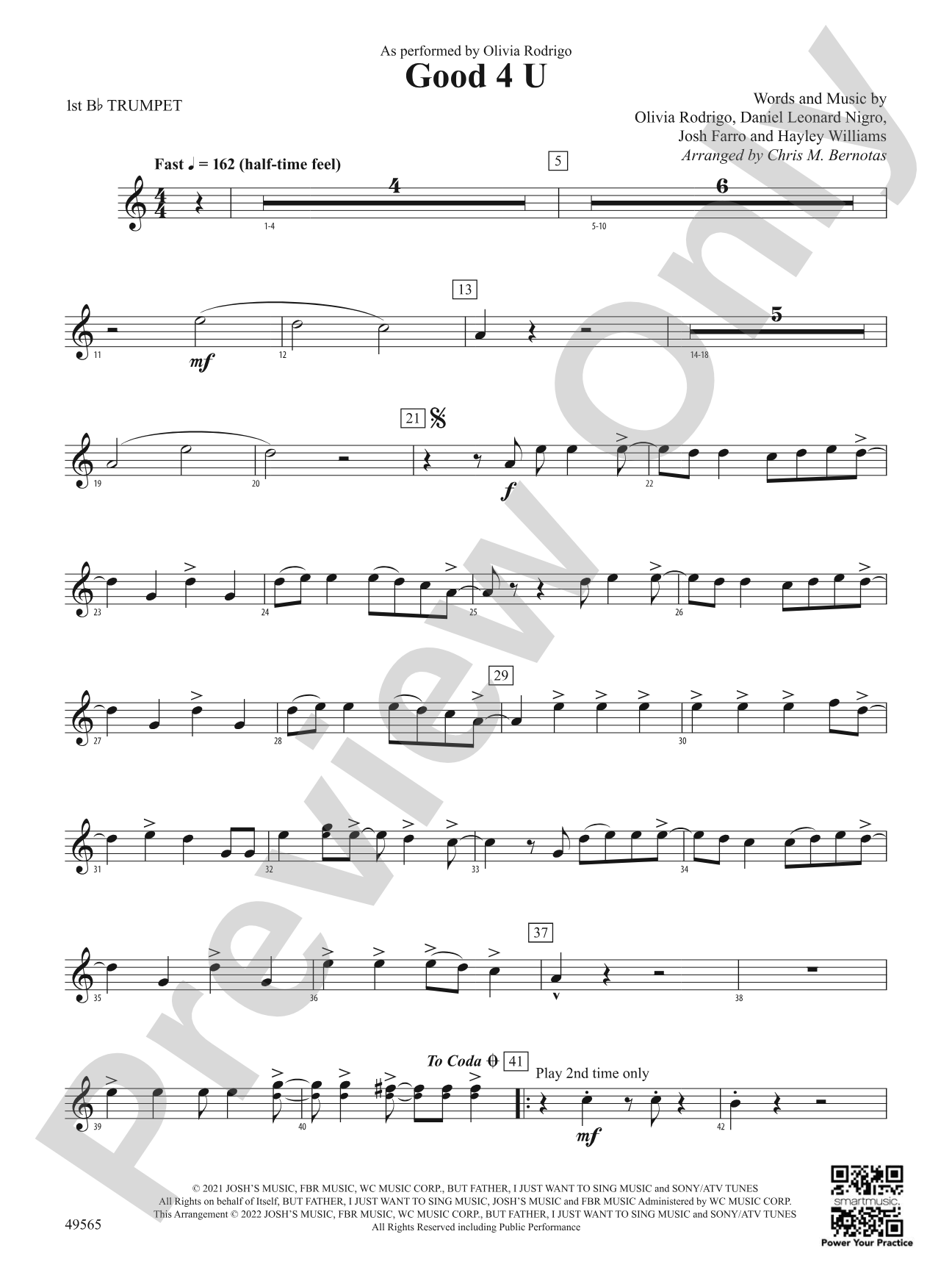 Good 4 U: 1st B-flat Trumpet