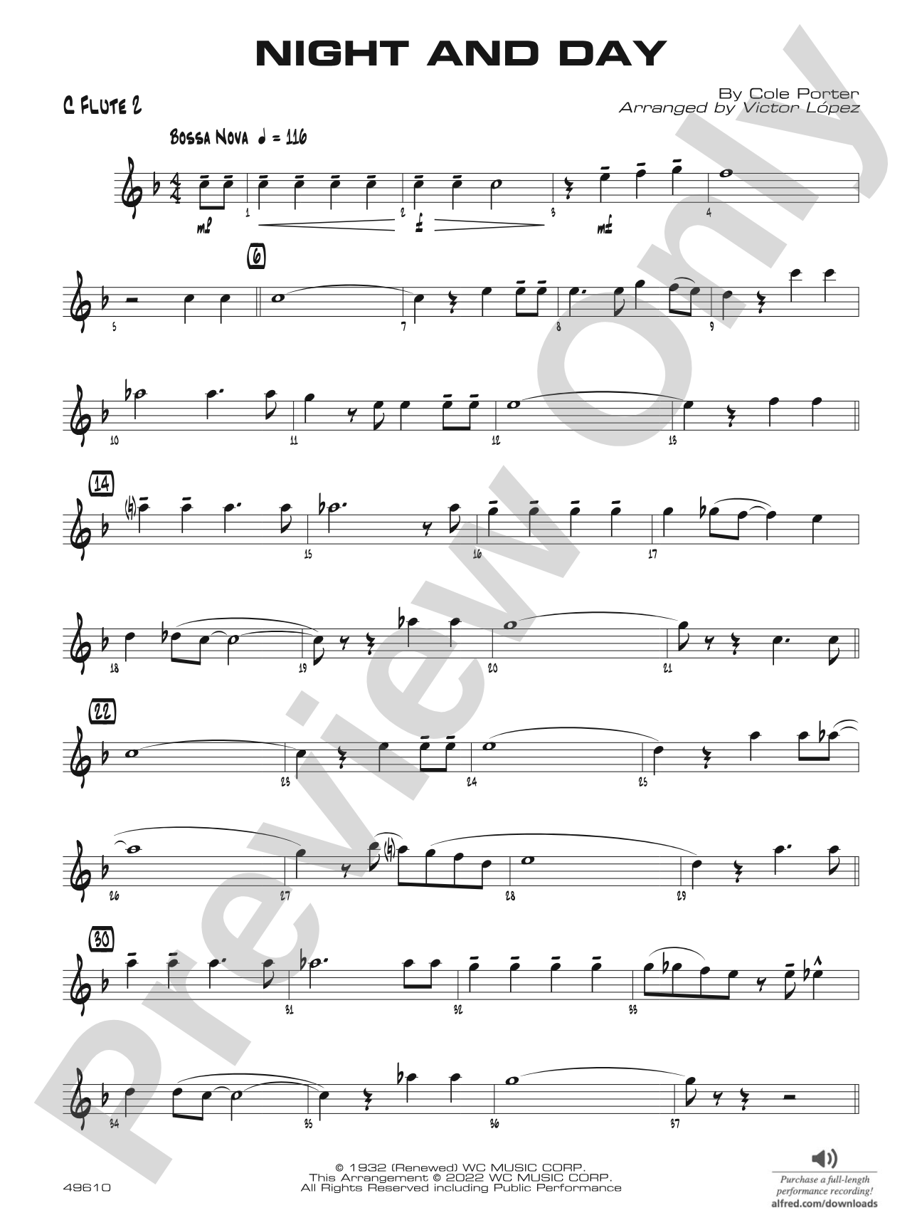 Night and Day: 2nd Flute
