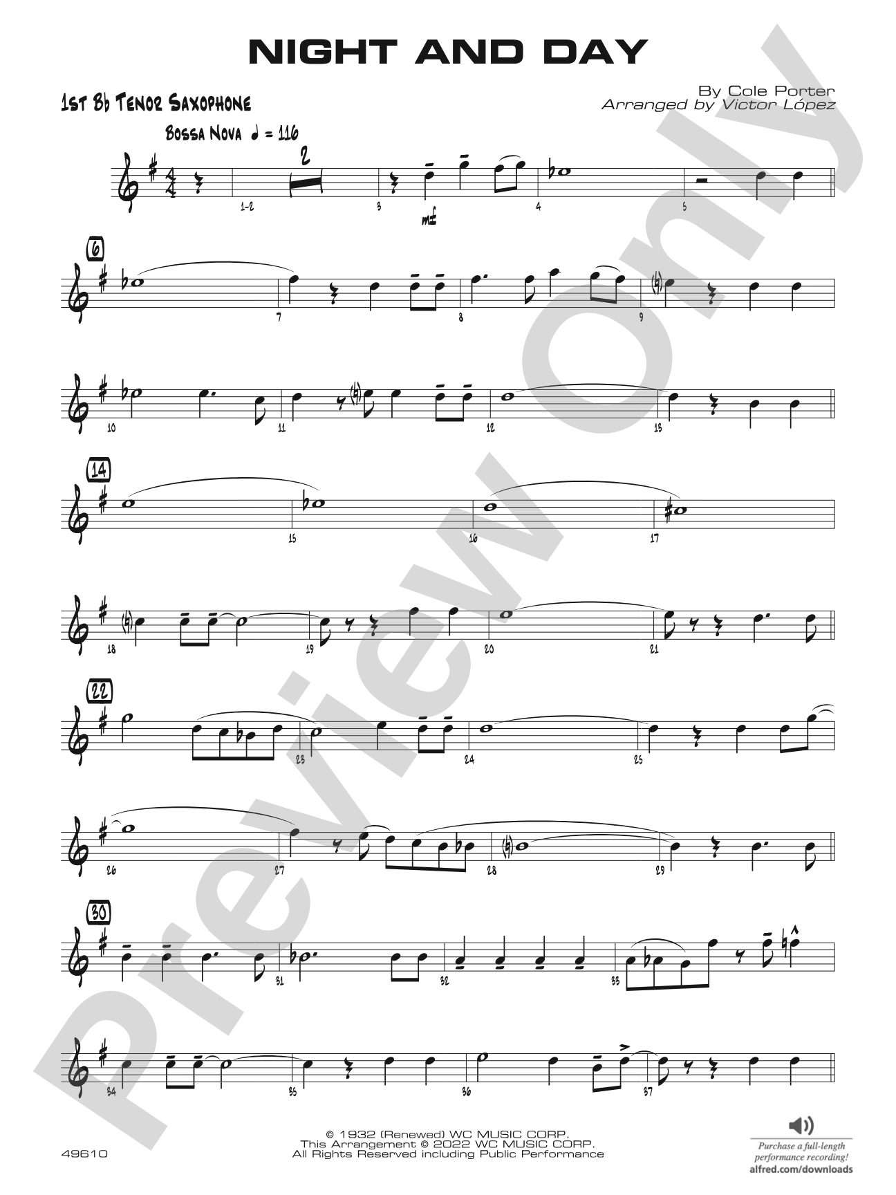 Night and Day: B-flat Tenor Saxophone
