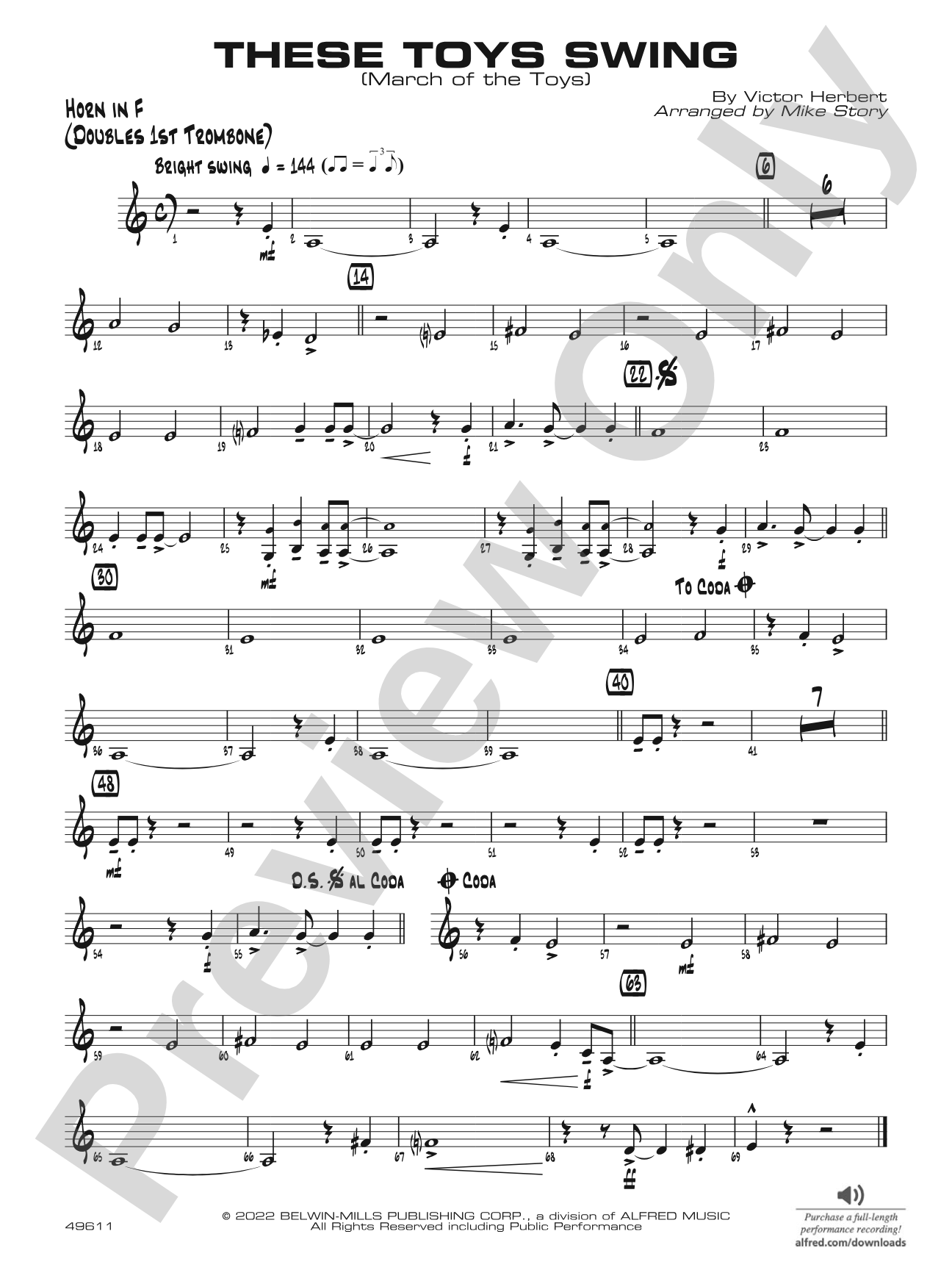 These Toys Swing: 1st F Horn