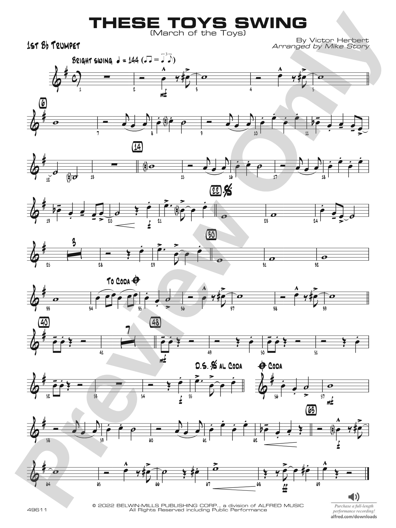 These Toys Swing: 1st B-flat Trumpet