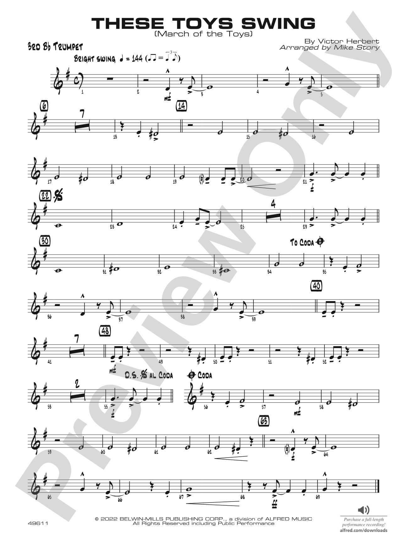 These Toys Swing: 3rd B-flat Trumpet