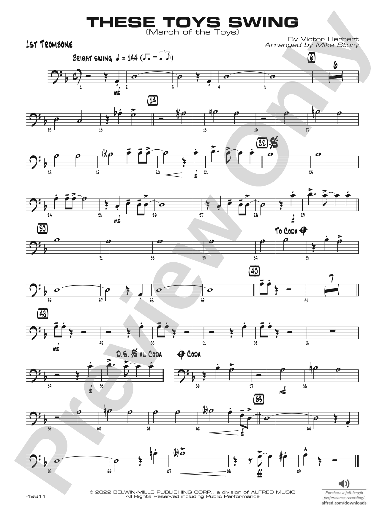 These Toys Swing: 1st Trombone