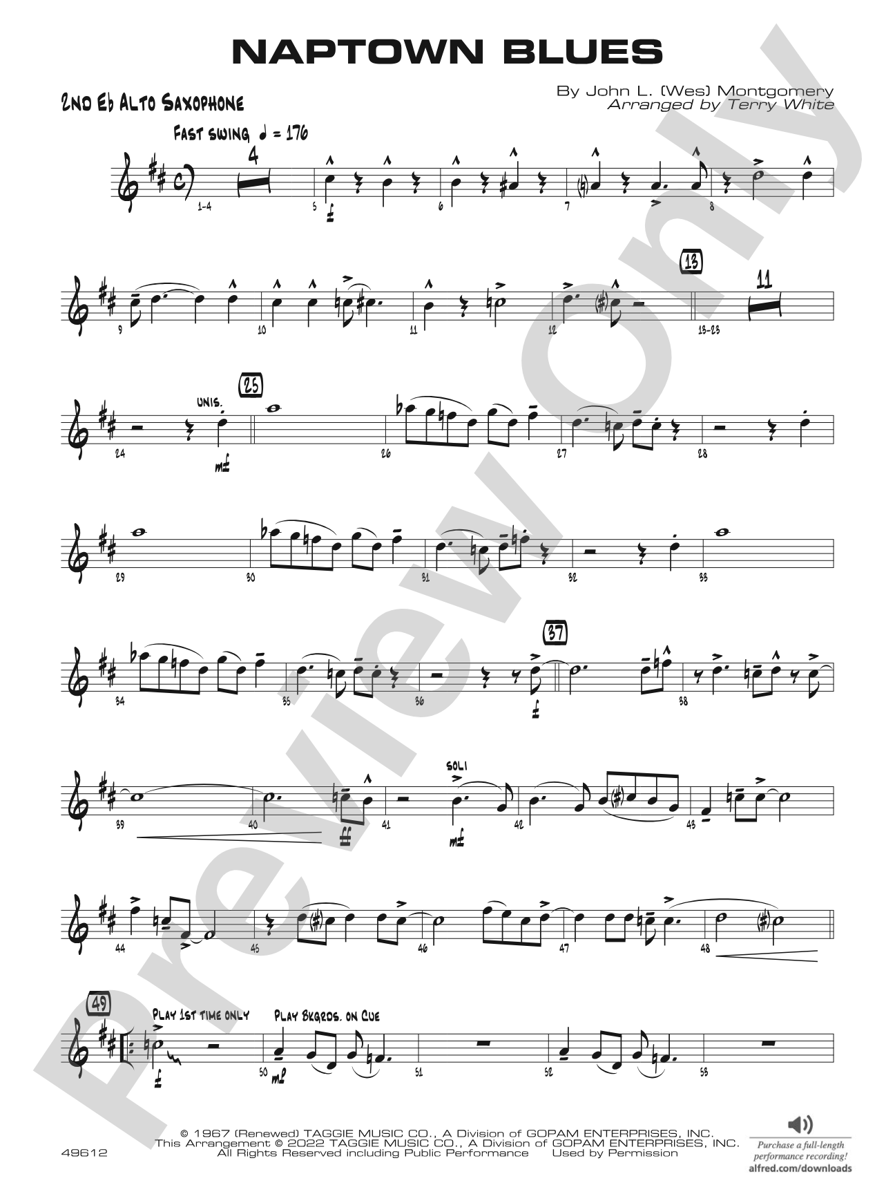 Naptown Blues: 2nd E-flat Alto Saxophone