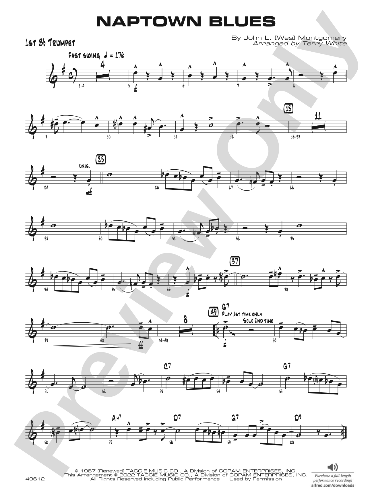 Naptown Blues: 1st B-flat Trumpet