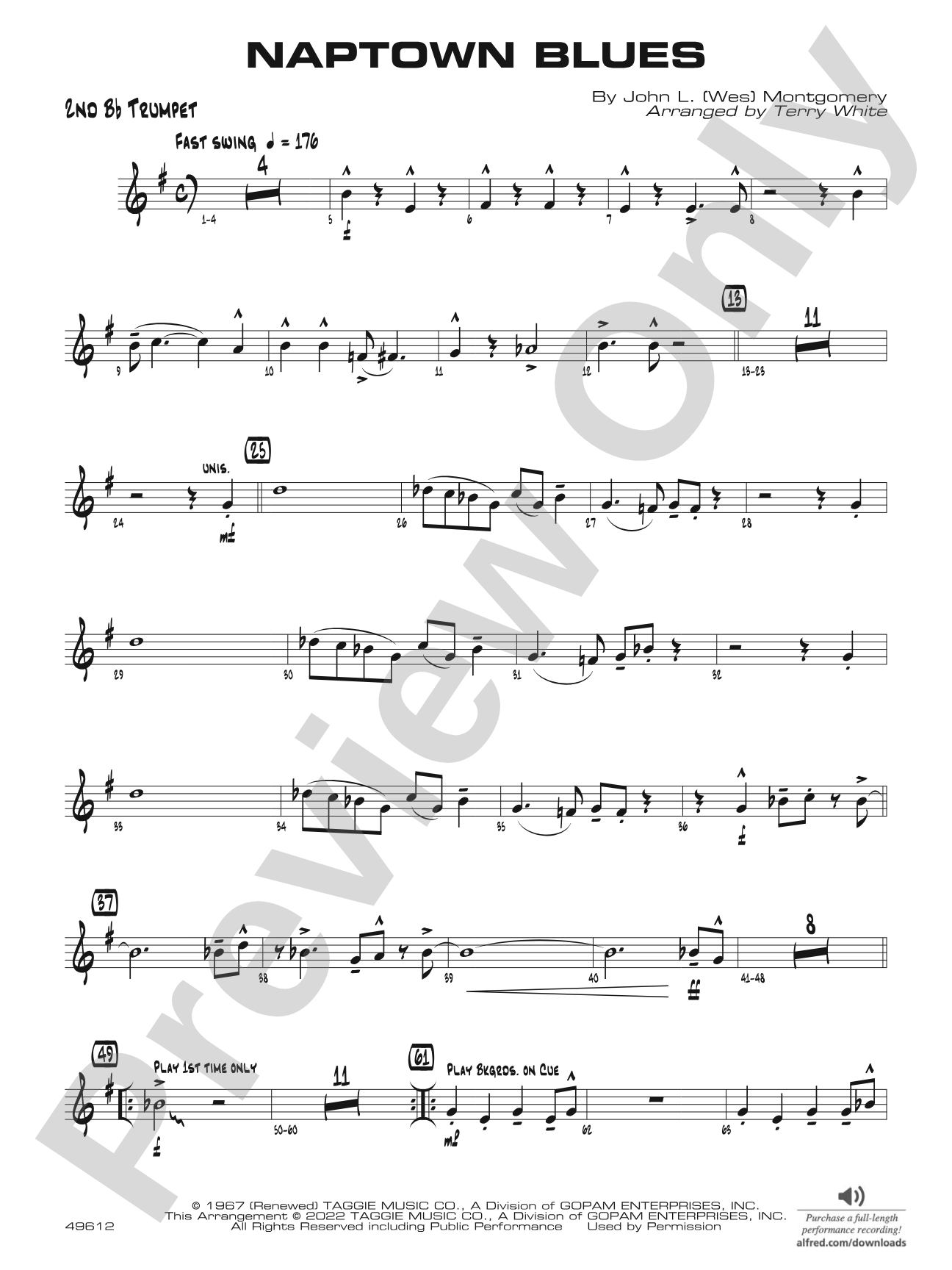 Naptown Blues: 2nd B-flat Trumpet