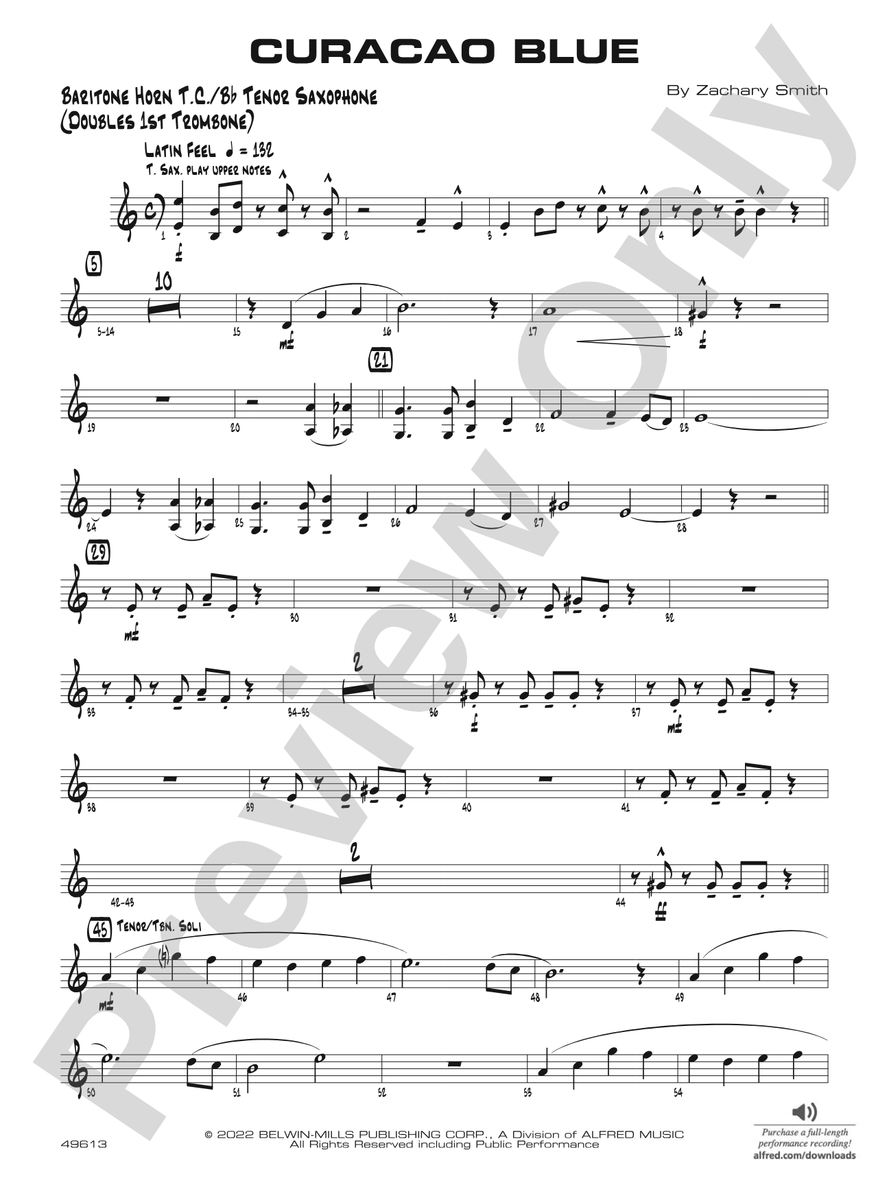 Curacao Blue: Baritone T.C.