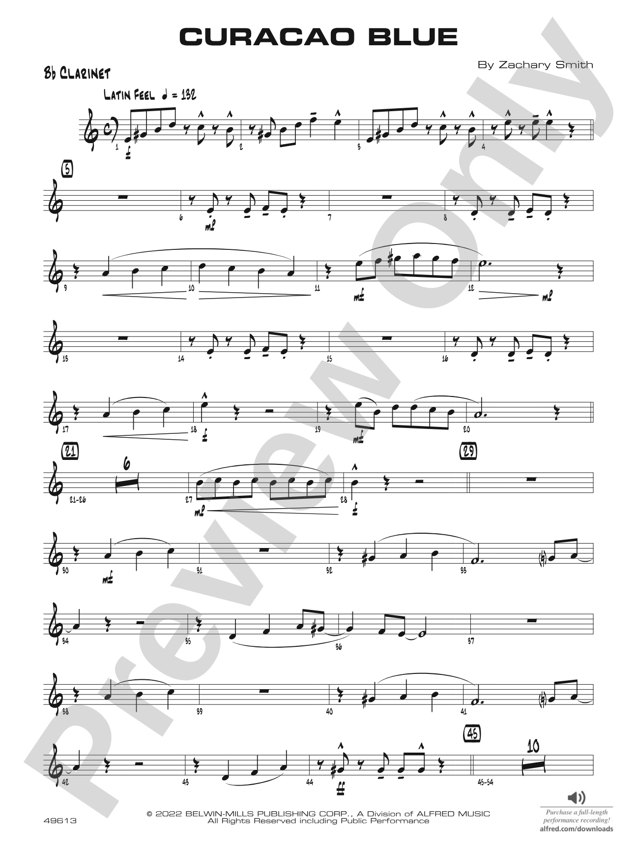 Curacao Blue: 1st B-flat Clarinet