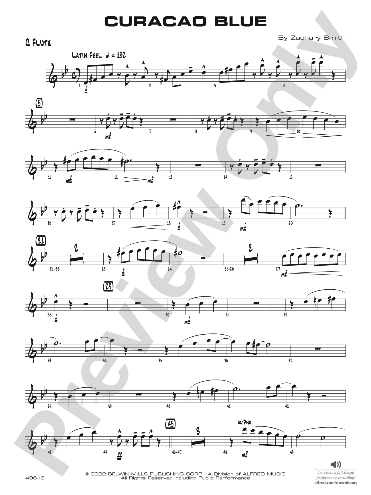 Curacao Blue: Flute