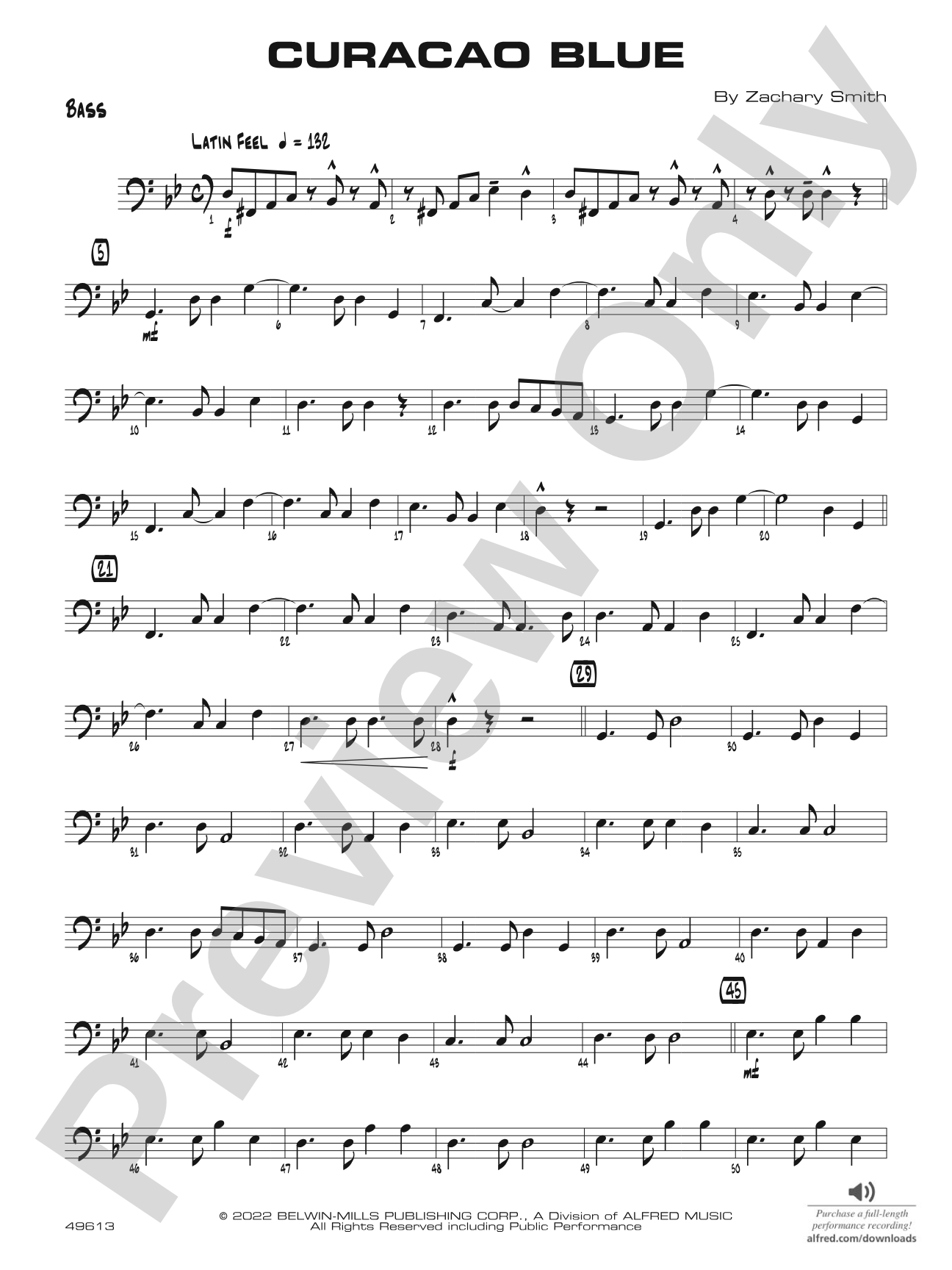 Curacao Blue: String Bass