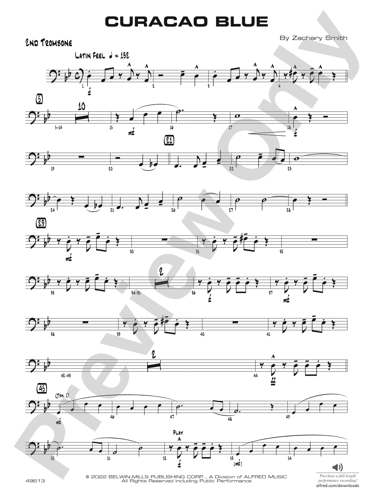 Curacao Blue: 2nd Trombone
