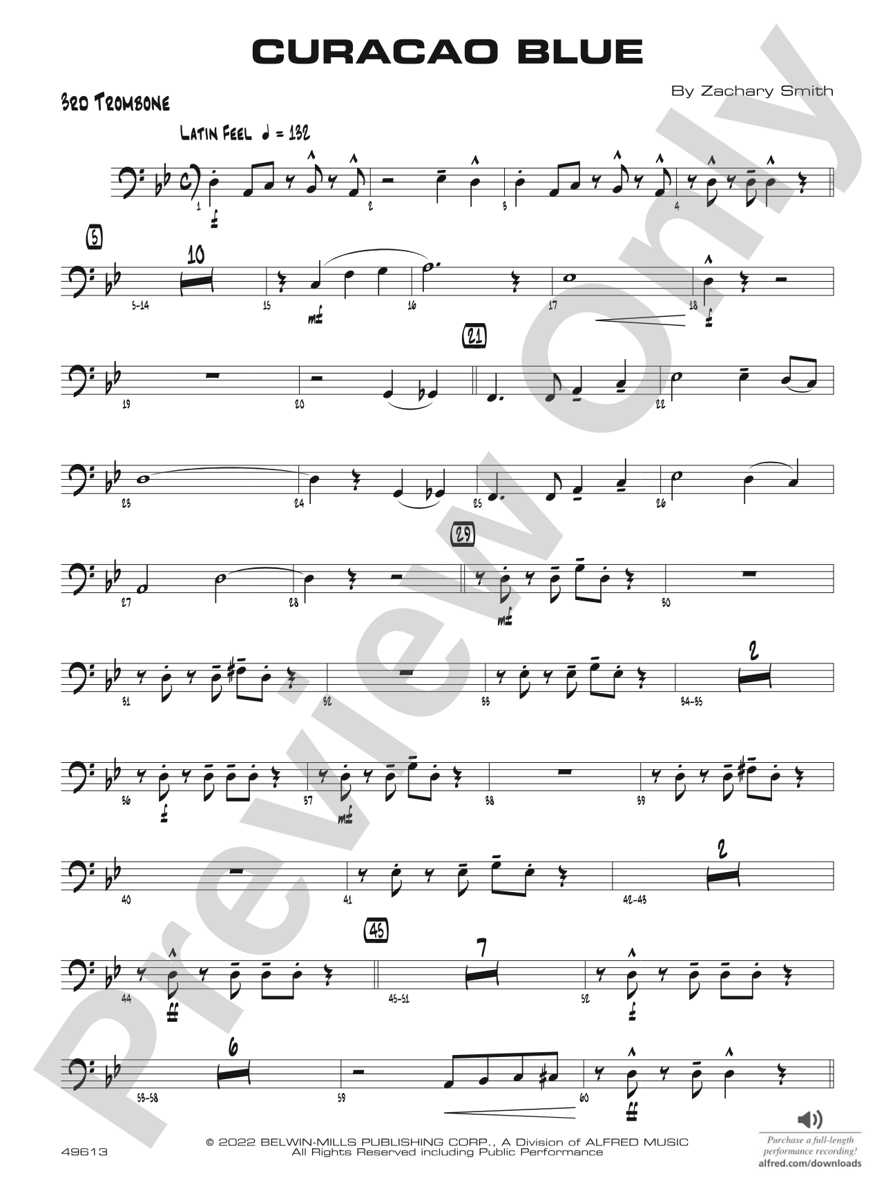 Curacao Blue: 3rd Trombone