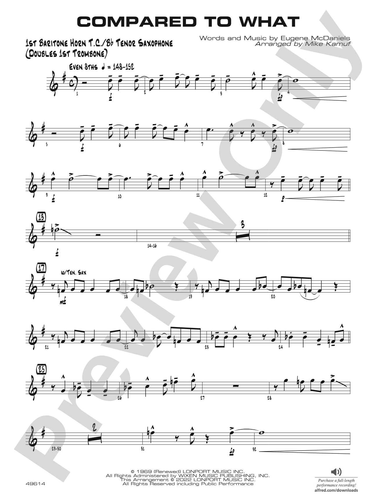 Compared to What: Baritone T.C.