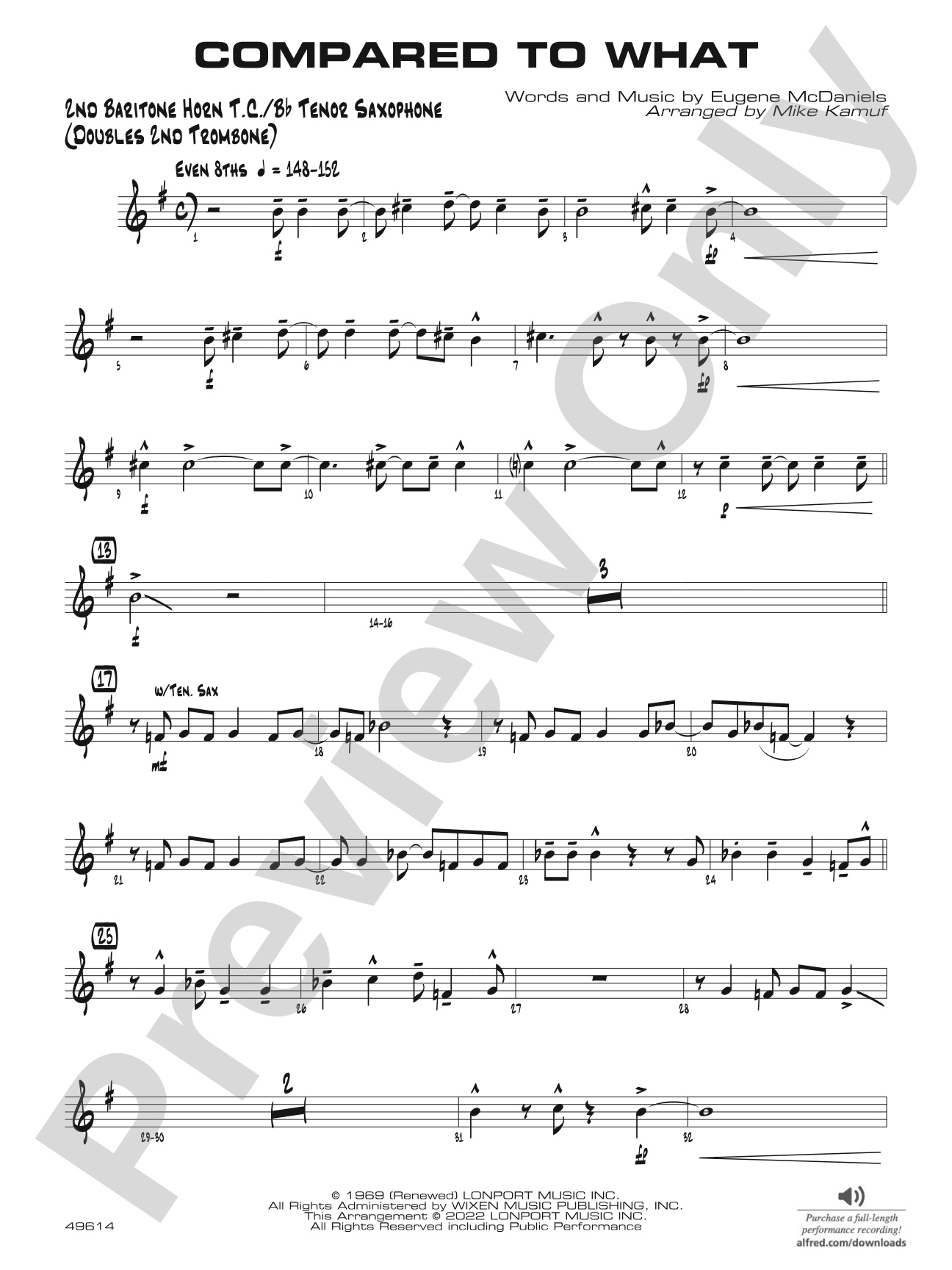 Compared to What: 2nd Baritone T.C.