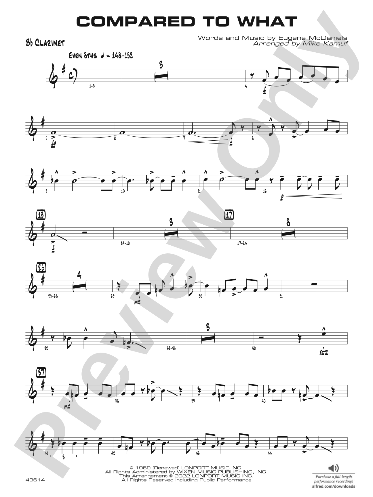 Compared to What: 1st B-flat Clarinet