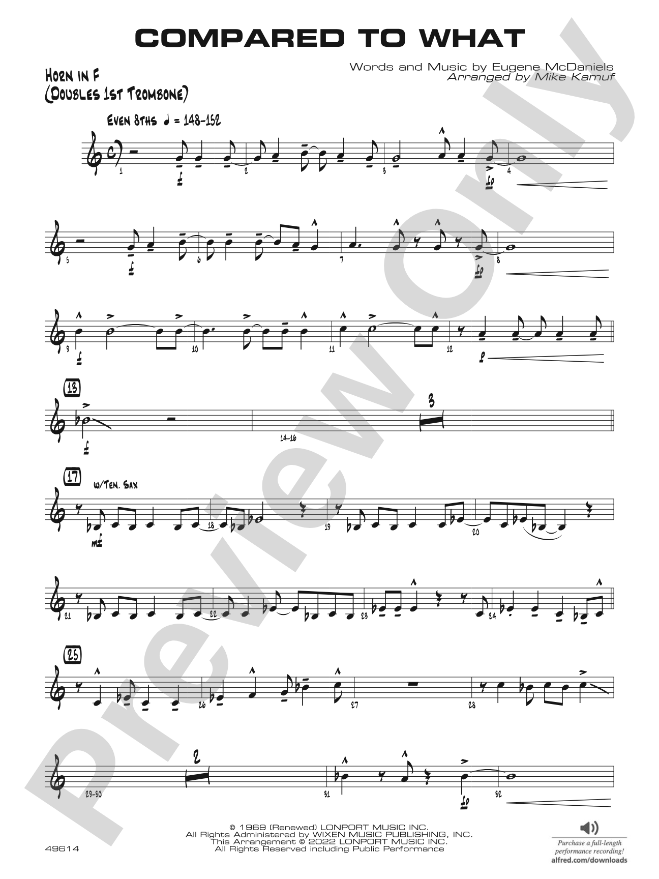 Compared to What: 1st F Horn