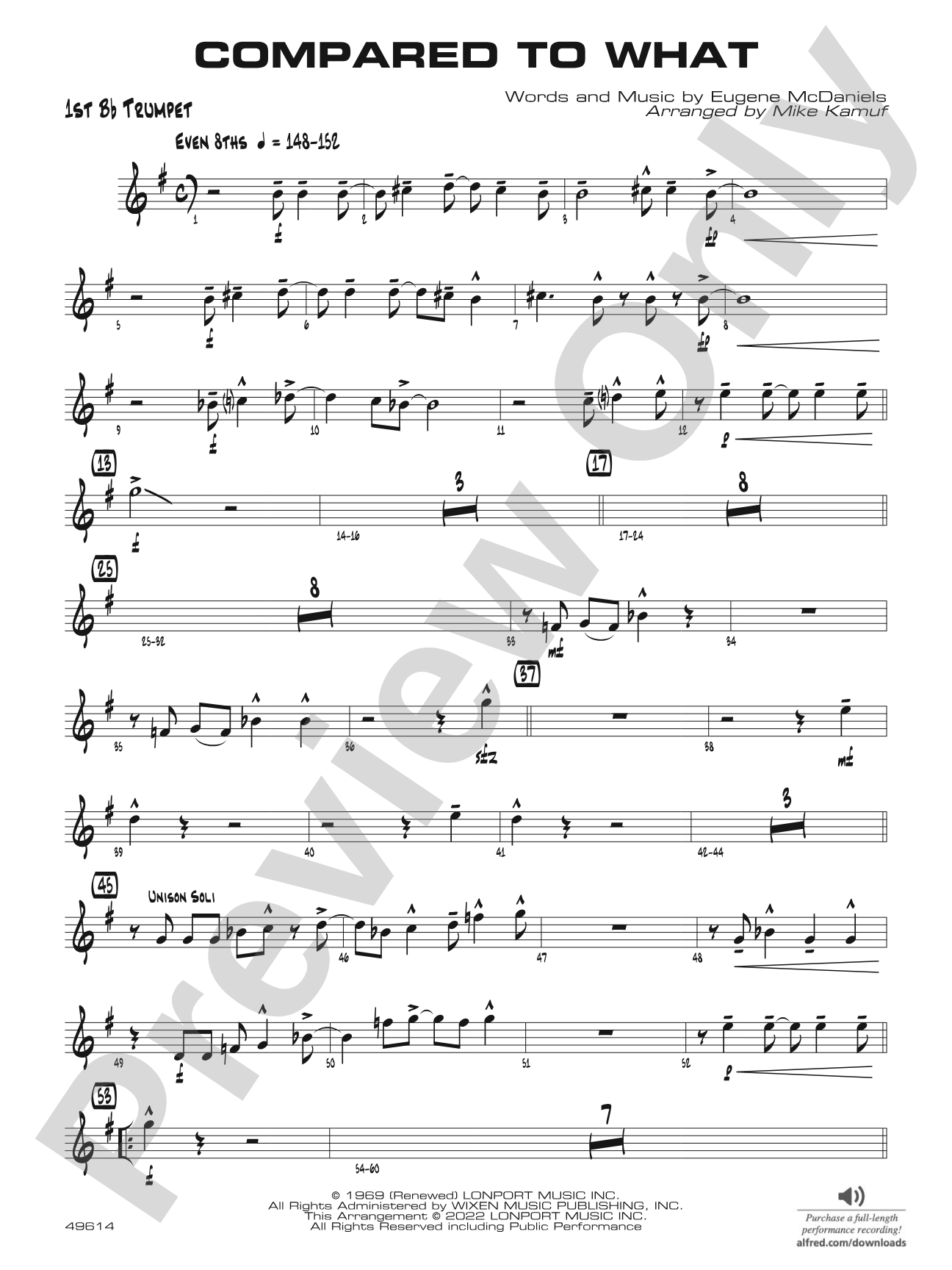 Compared to What: 1st B-flat Trumpet