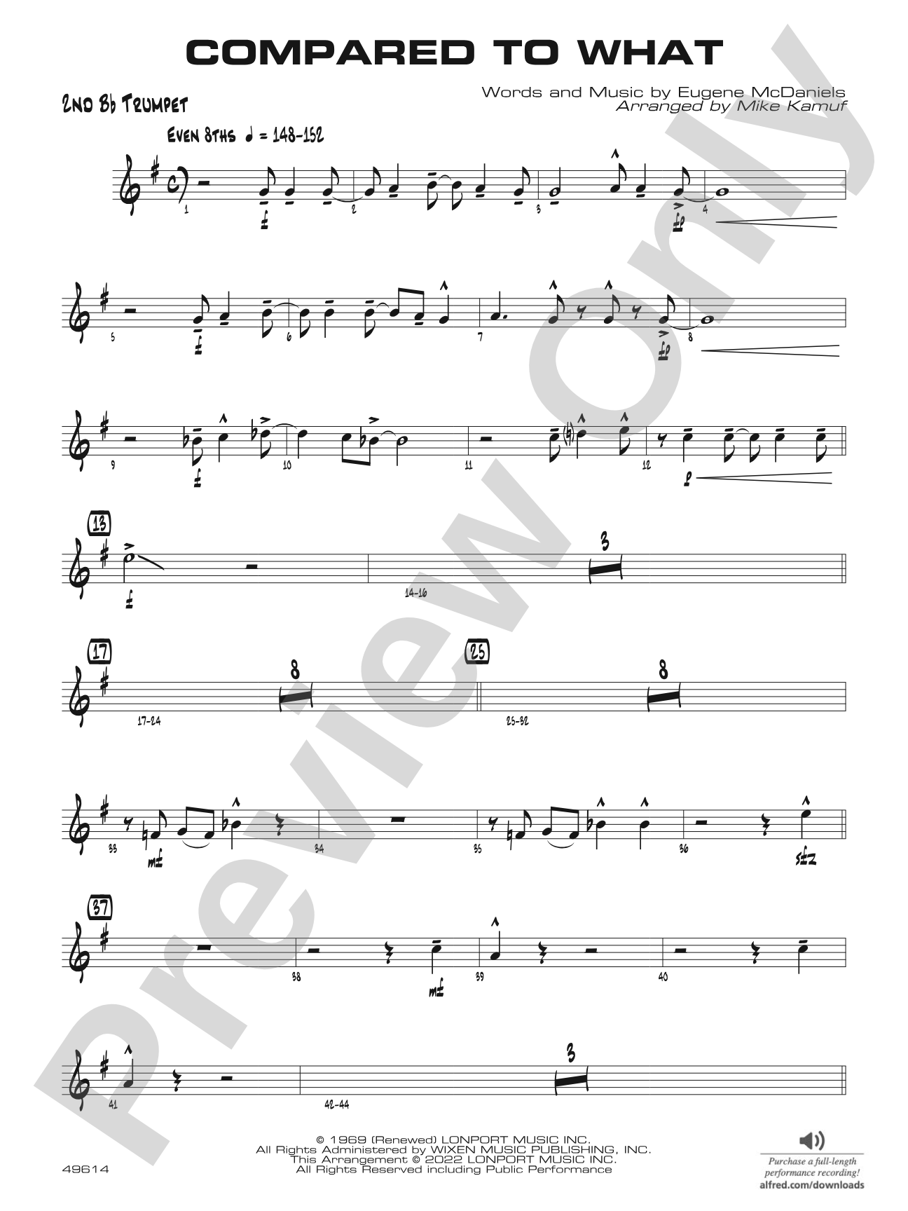 Compared to What: 2nd B-flat Trumpet