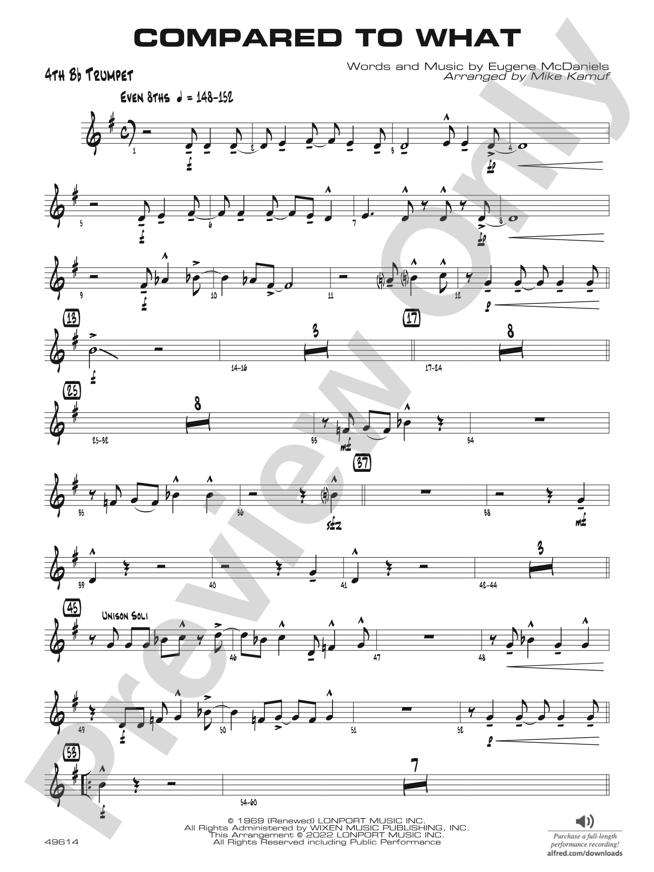 Compared to What: 4th B-flat Trumpet