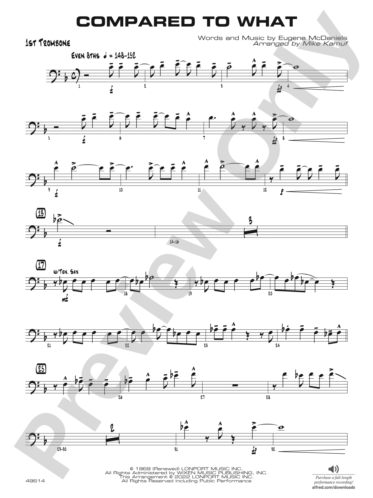 Compared to What: 1st Trombone
