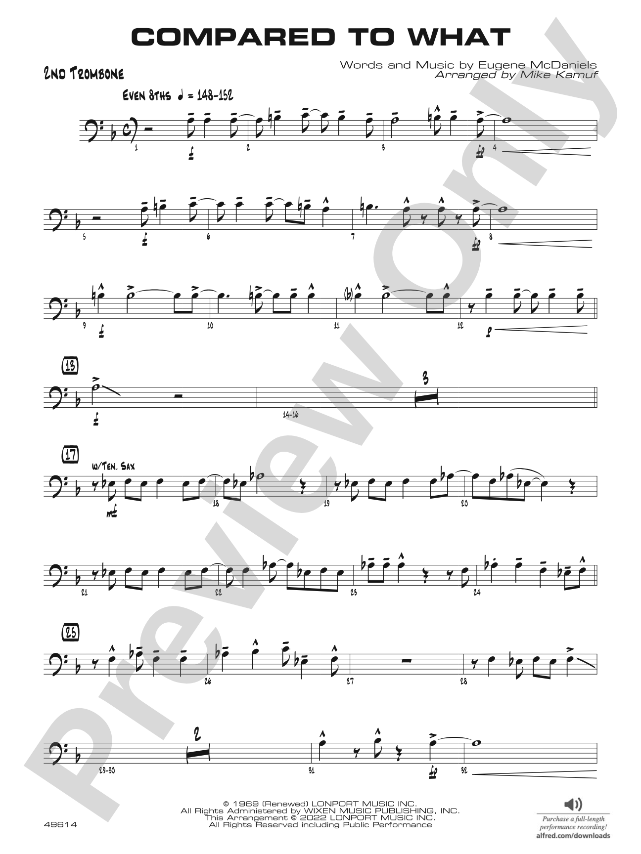 Compared to What: 2nd Trombone