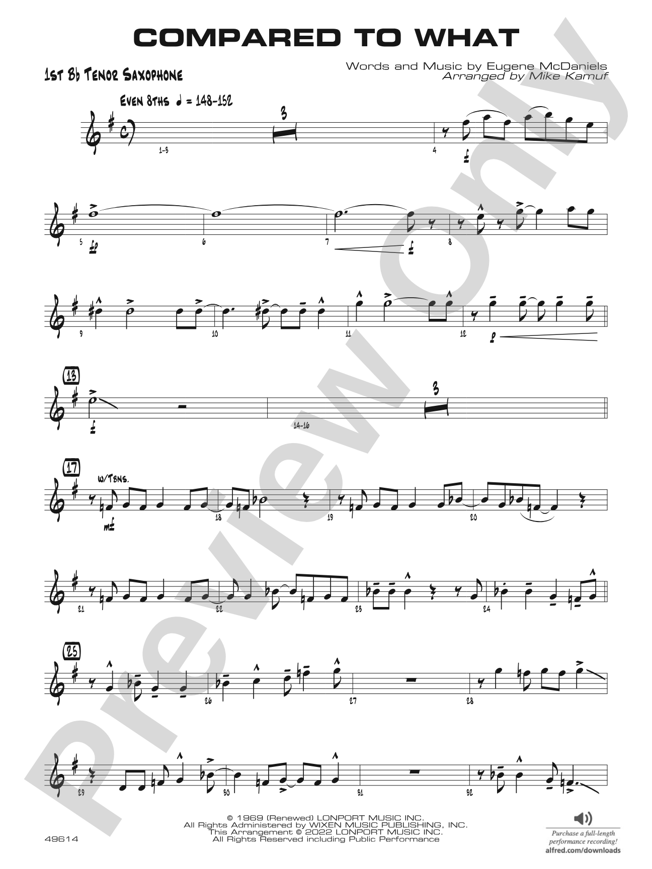 Compared to What: B-flat Tenor Saxophone