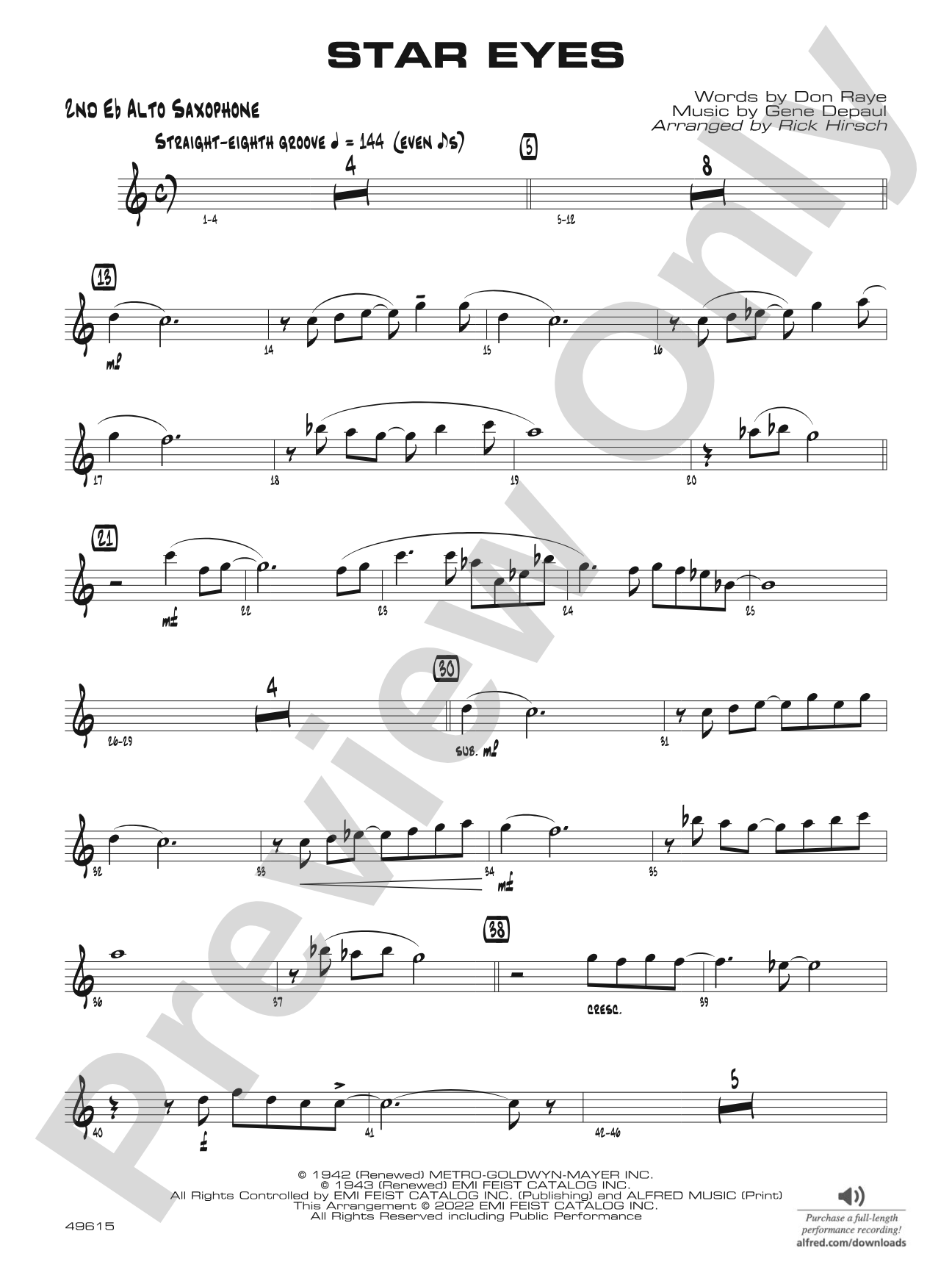 Star Eyes: 2nd E-flat Alto Saxophone