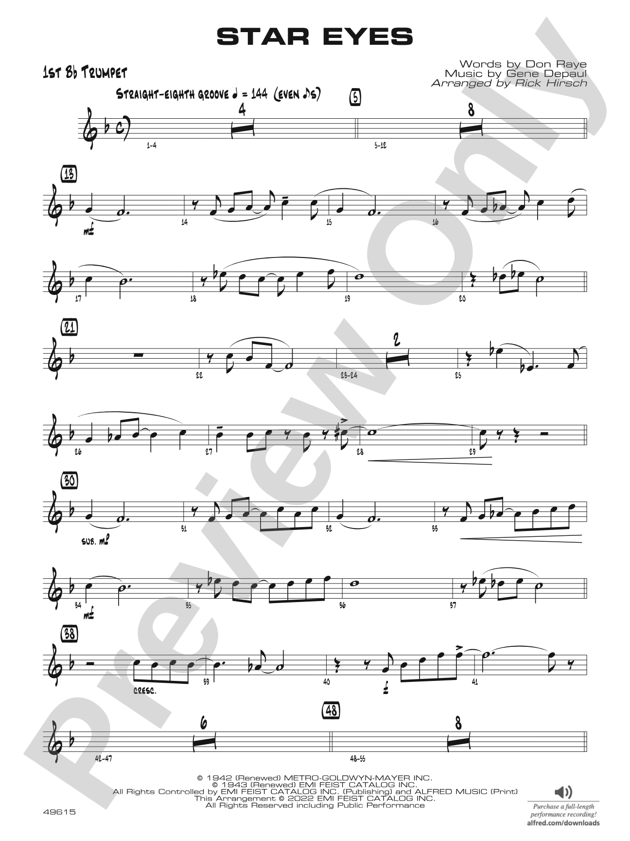 Star Eyes: 1st B-flat Trumpet