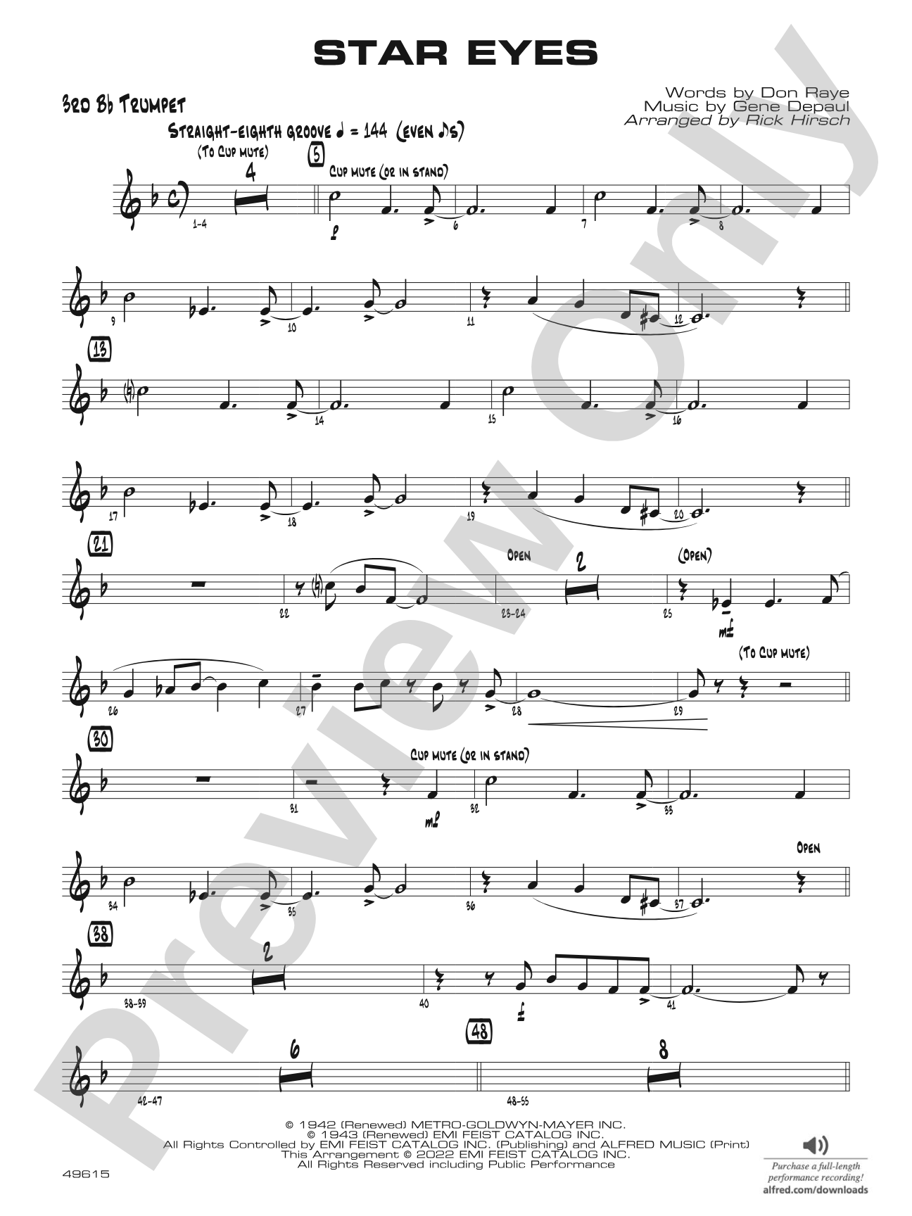 Star Eyes: 3rd B-flat Trumpet