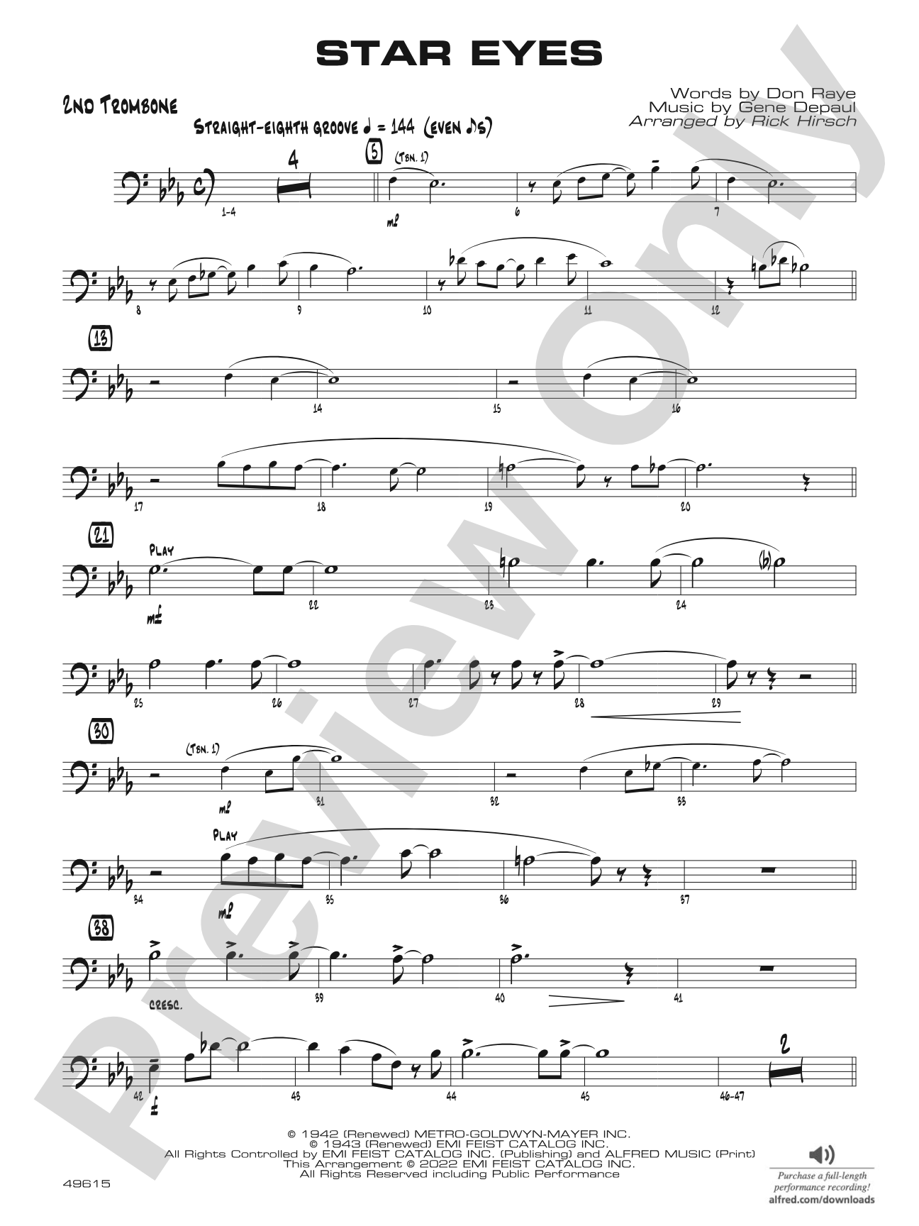 Star Eyes: 2nd Trombone