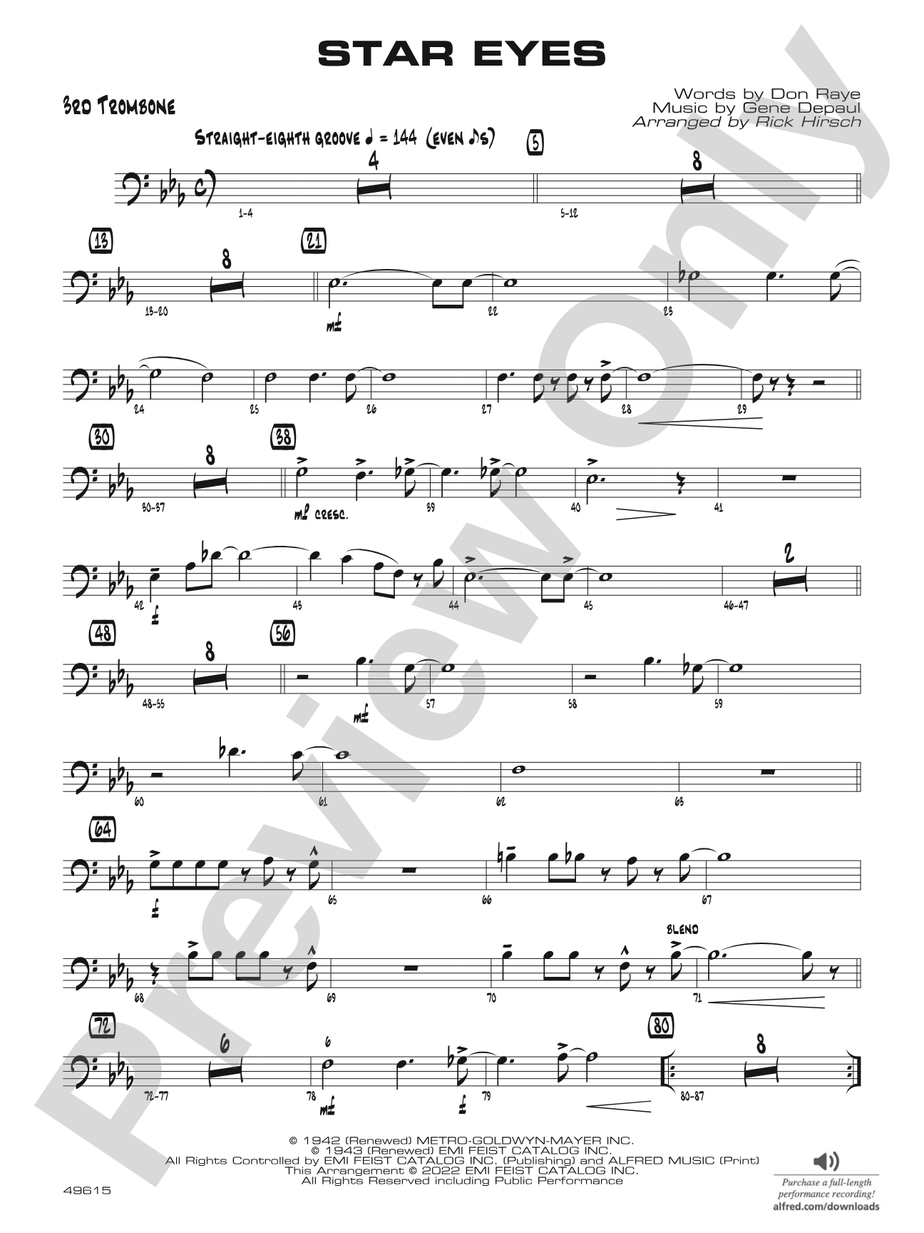 Star Eyes: 3rd Trombone