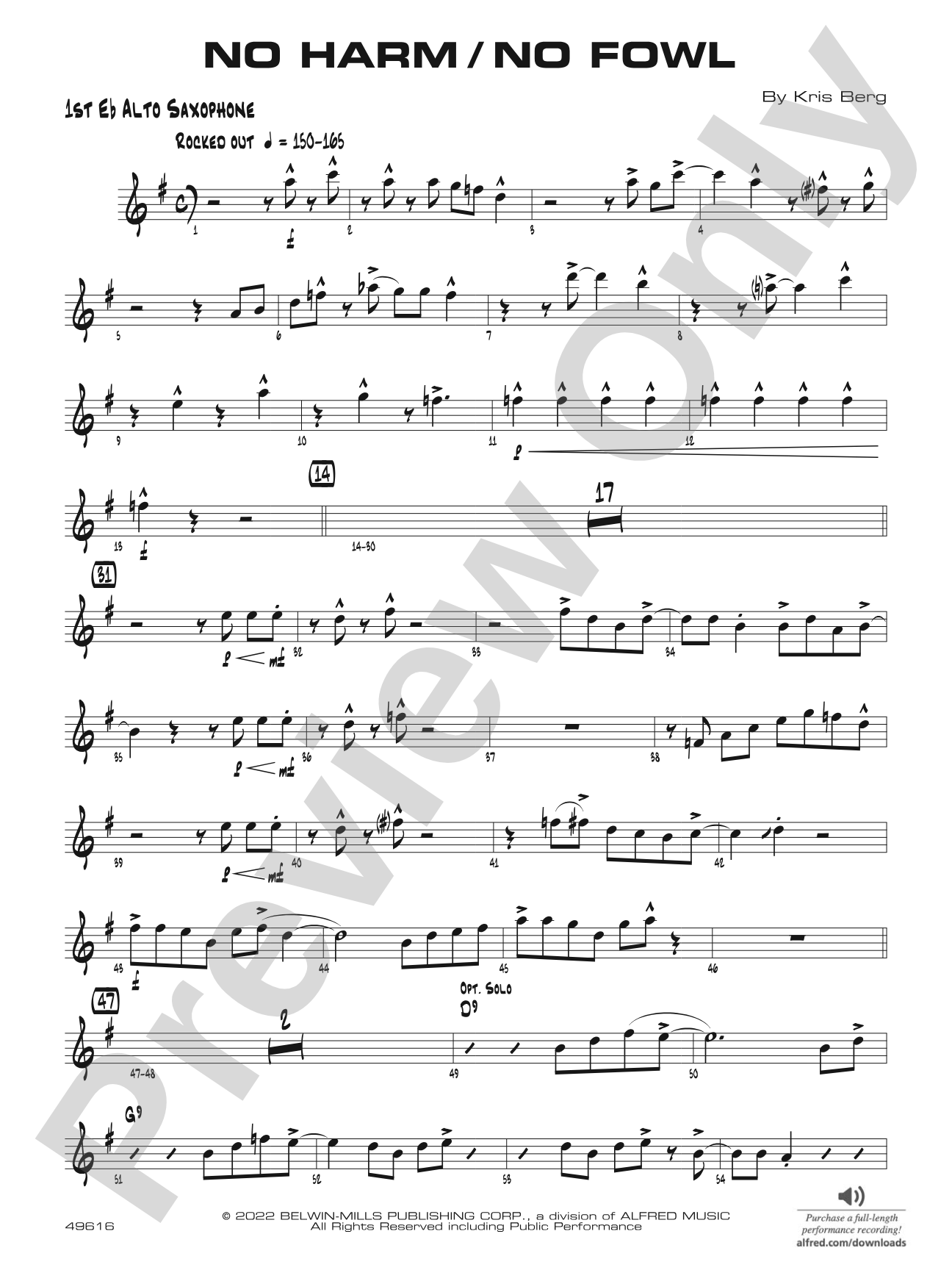 No Harm / No Fowl: E-flat Alto Saxophone