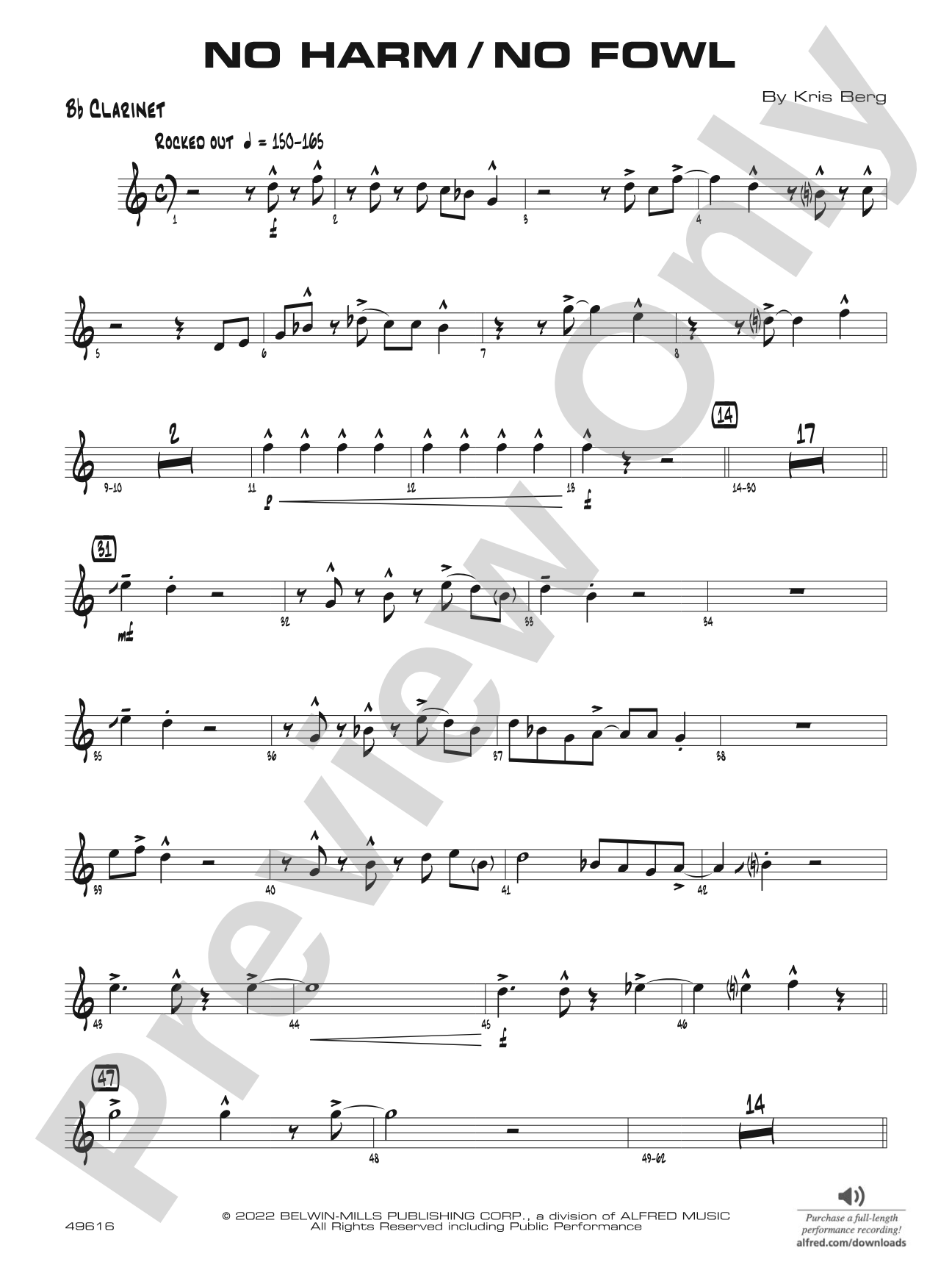 No Harm / No Fowl: 1st B-flat Clarinet