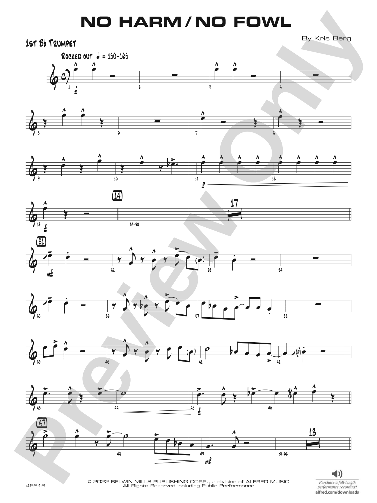 No Harm / No Fowl: 1st B-flat Trumpet