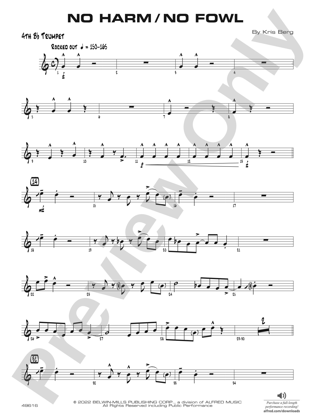 No Harm / No Fowl: 4th B-flat Trumpet